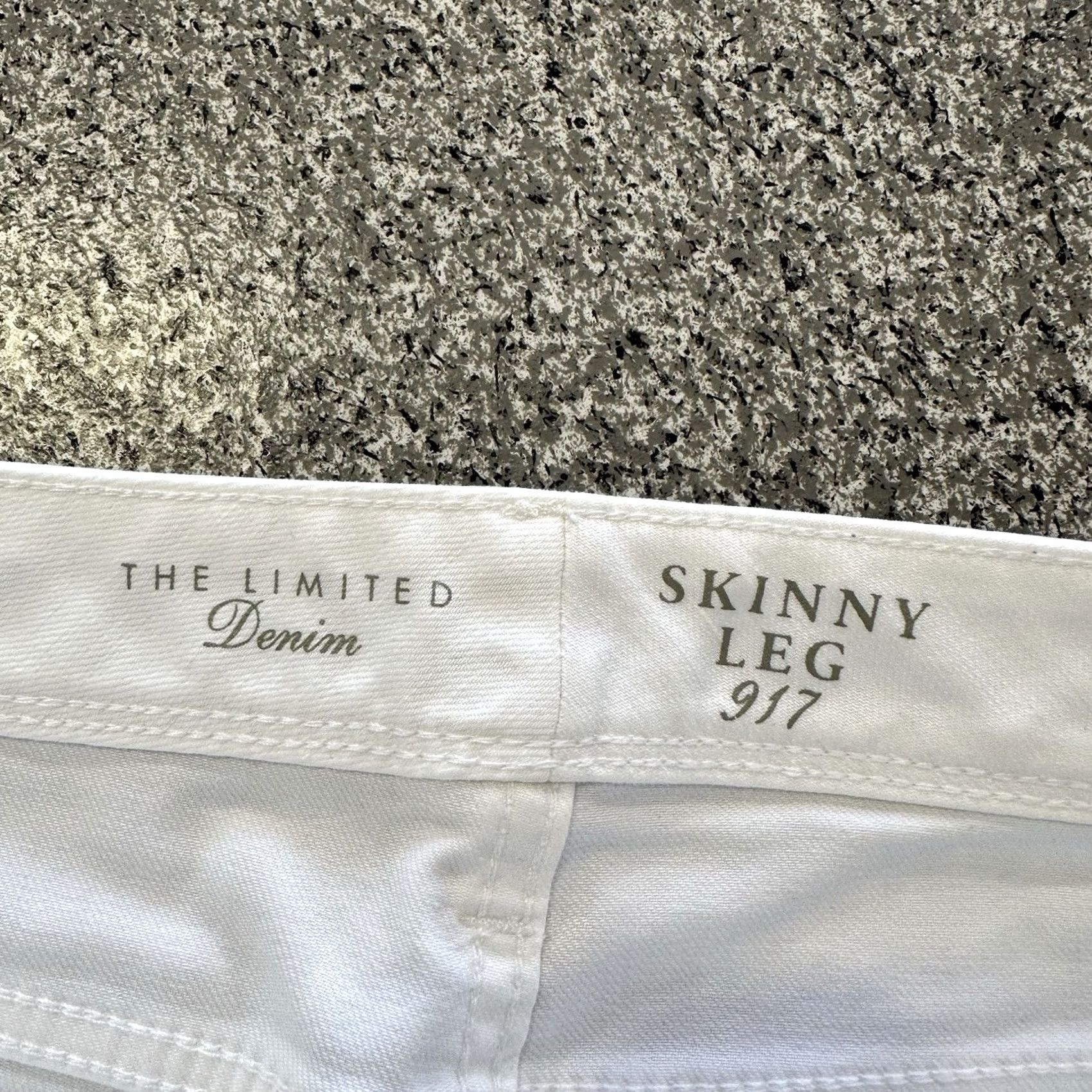 Vintage The Limited White Denim Jeans Womens 10 Skinny 32x28 Ankle Zip Stretch 917 5-Pocket Size 24" / US 00 / IT 34 - 5 Thumbnail