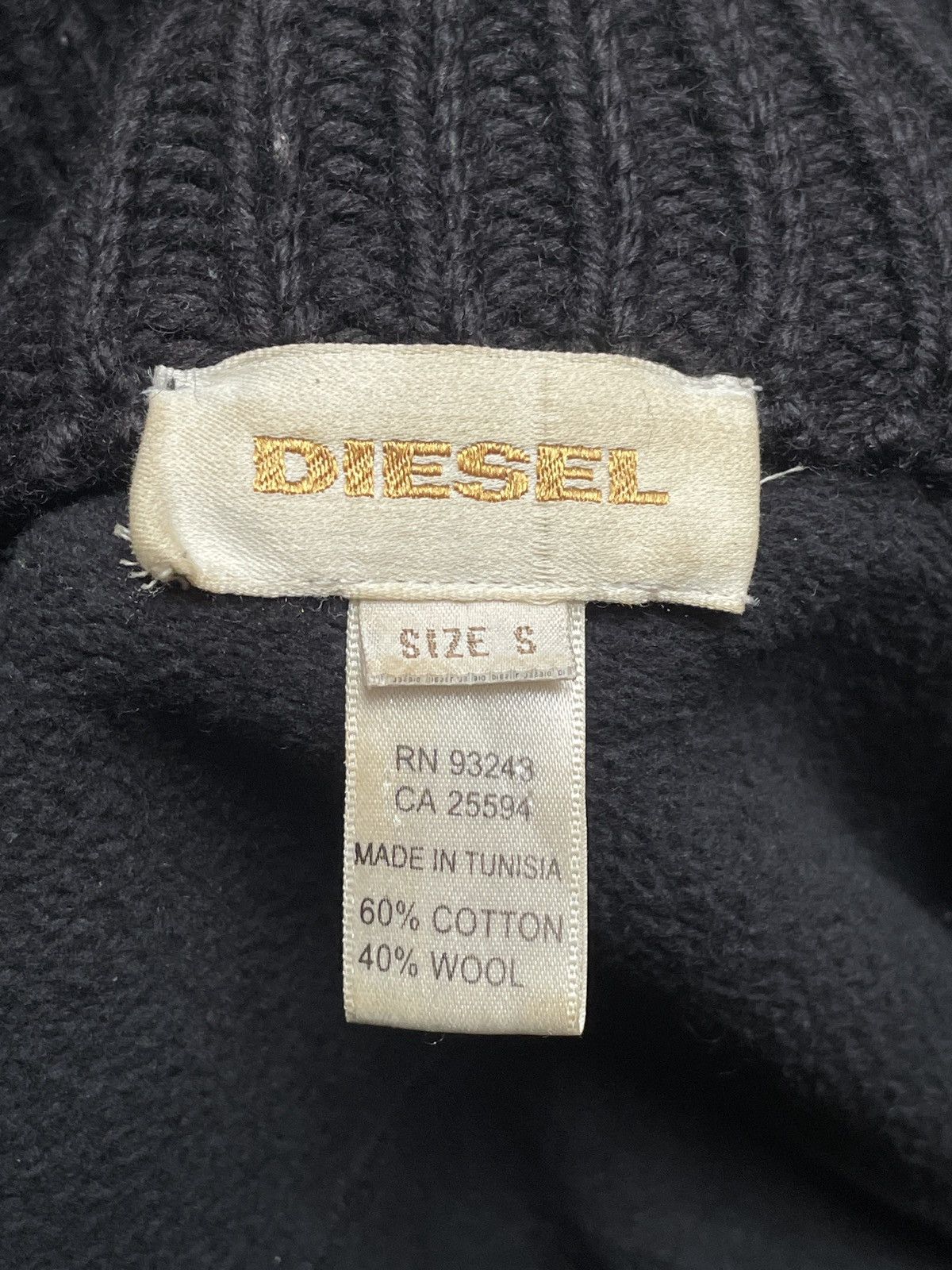 Diesel × If Six Was Nine Rare Design Vintage Brand Diesel Wool Zipper Knitwear 1990s Size US S / EU 44-46 / 1 - 10 Thumbnail