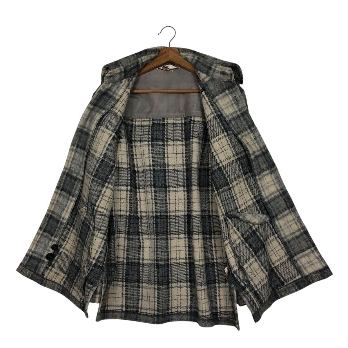 Japanese Brand 📌Vintage Wool Jacket Flannel Spade Mashie Tartan Design Size US L / EU 52-54 / 3 - 14 Thumbnail