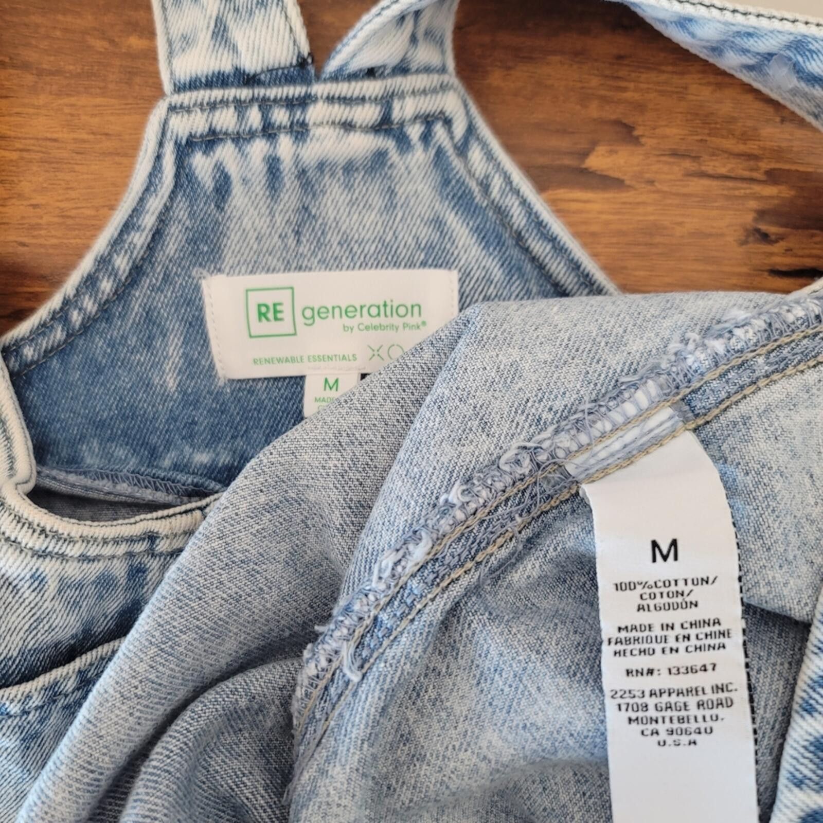 Other Acid Wash Denim Pinafore Overall Dress Sz M Grunge Minimal Size M / US 6-8 / IT 42-44 - 2 Thumbnail