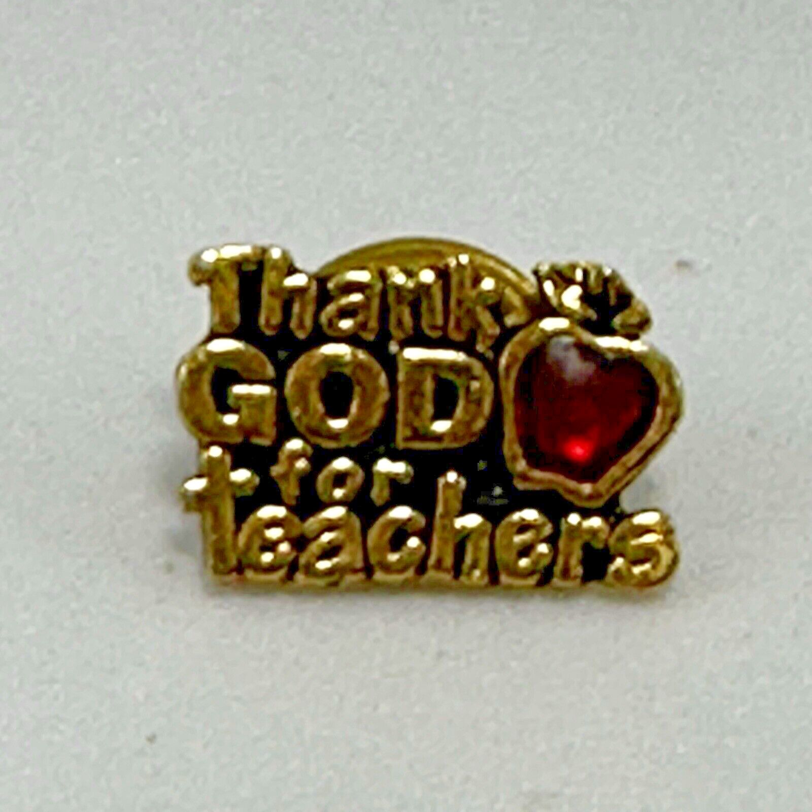 Unknown London Thank God for Teachers Apple Brooch Pin Button Gift Size ONE SIZE - 2 Thumbnail