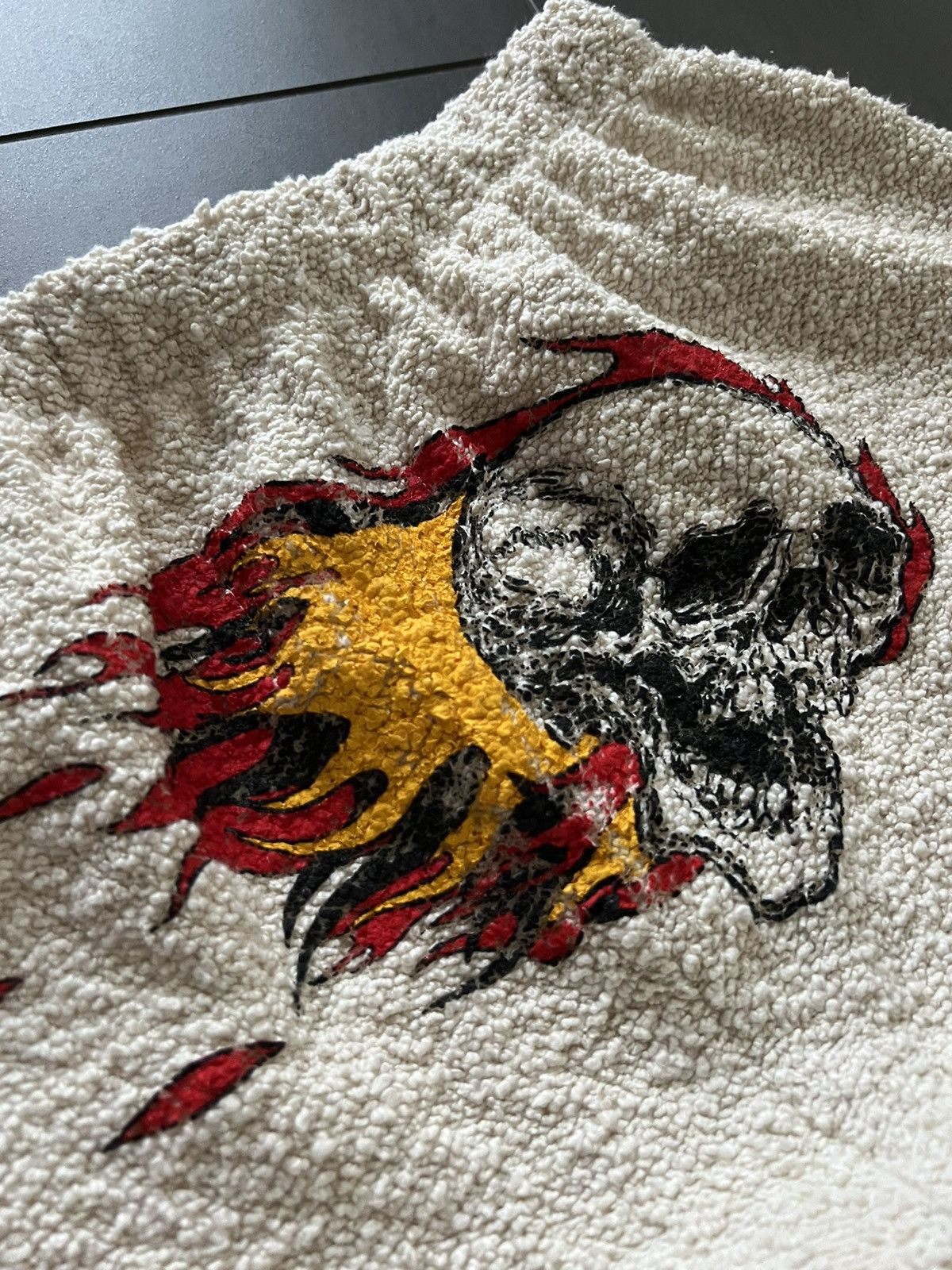 Cout de la Liberte Flaming Skull WWC Choppers Wide Leg Baggy Sweatpants Size US 30 / EU 46 - 4 Thumbnail
