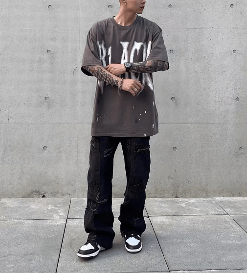 Japanese Brand Distressed T Shirt, y2k Retro Shirt, 2000 Clothing Size US L / EU 52-54 / 3 - 5 Thumbnail