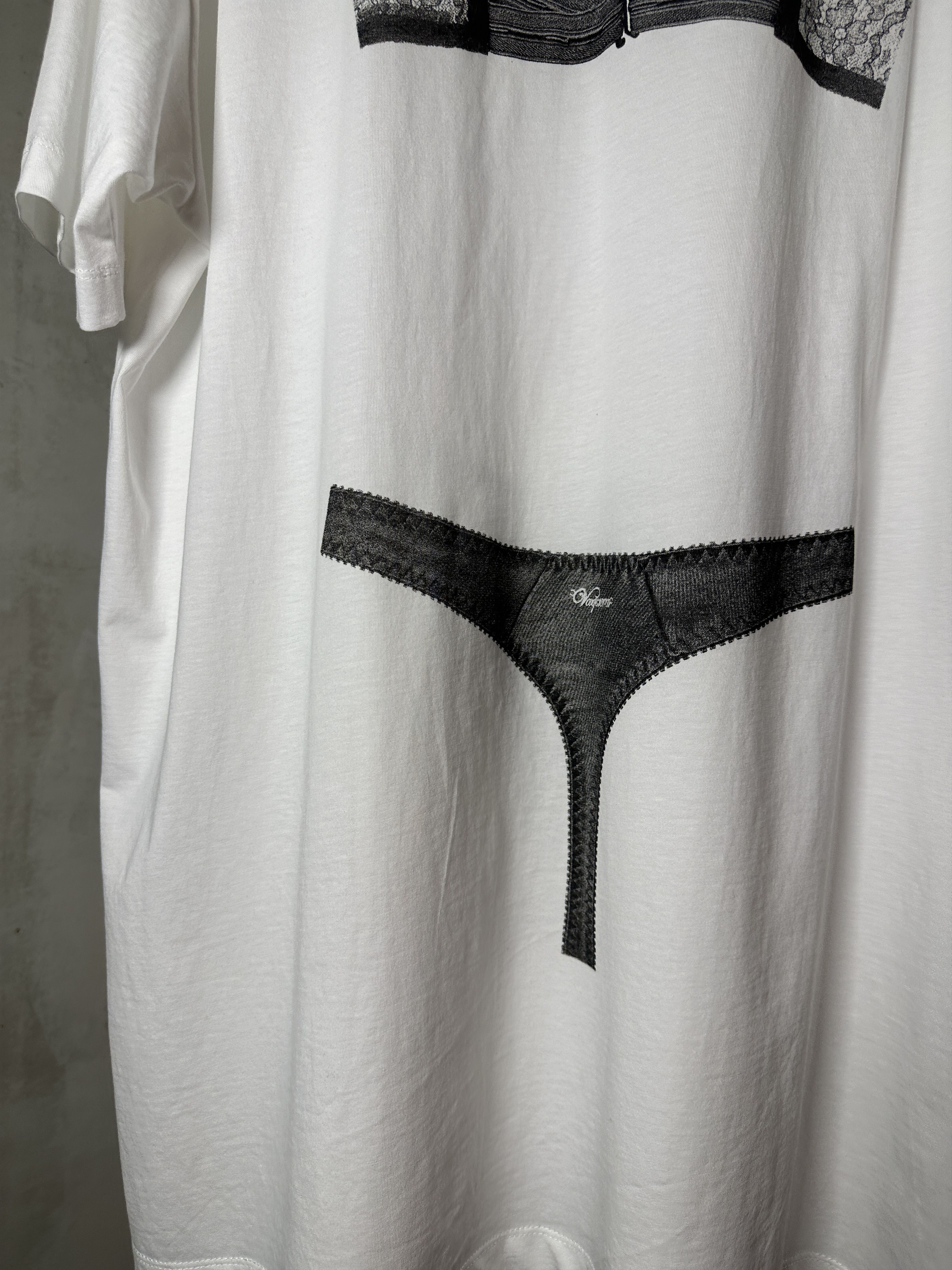 Vaquera Vaquera Lingerie Trompe L'Oeil T-Shirt Dress Size M / US 6-8 / IT 42-44 - 7 Thumbnail