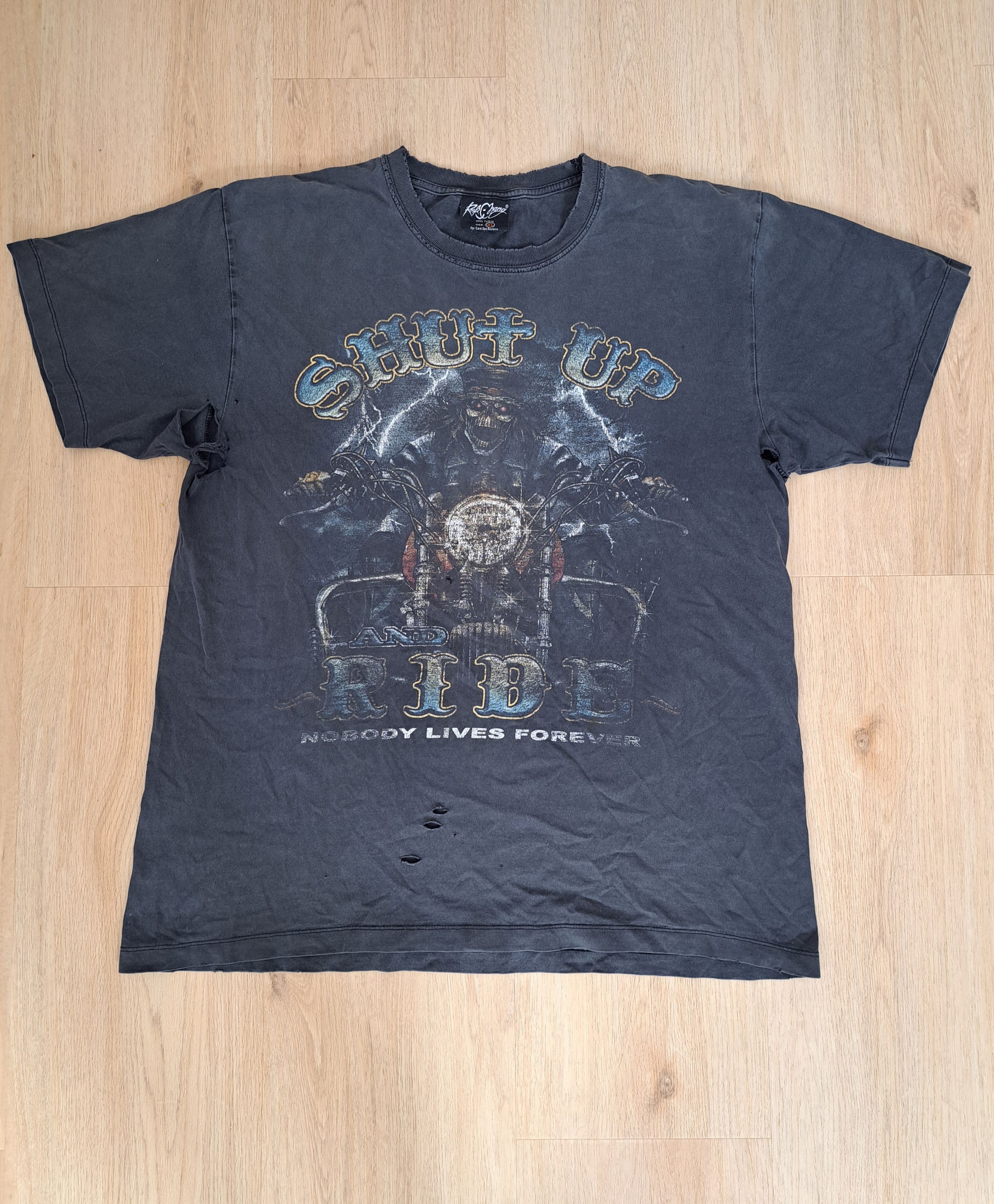 Band Tees × Vintage Destroyed Rock Jang metal motors tee hard Rock XL t-shirt Size US XL / EU 56 / 4 - 5 Thumbnail