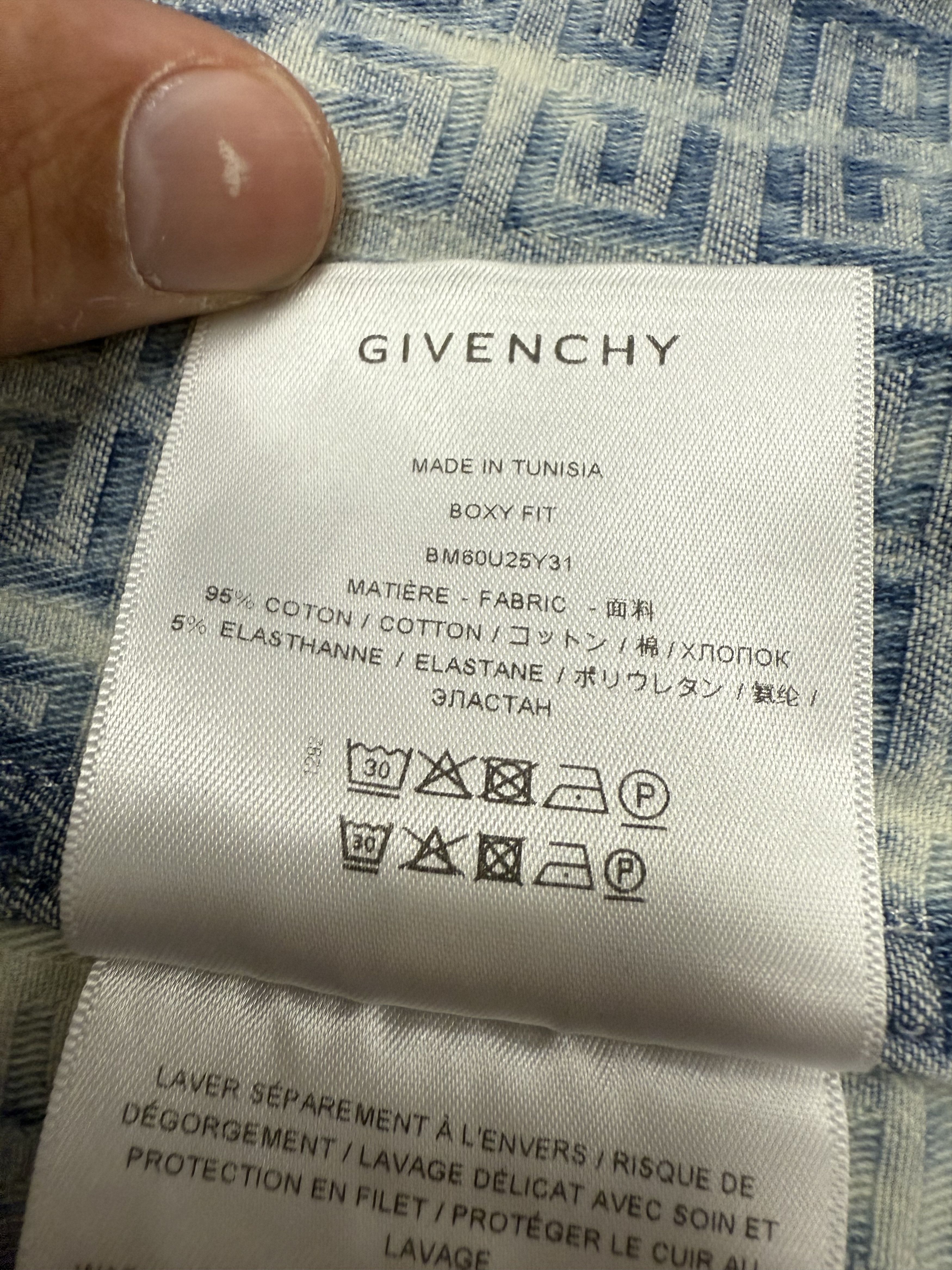 Givenchy Givenchy Monogram Denim Zip-Up Shirt Size US XL / EU 56 / 4 - 4 Thumbnail