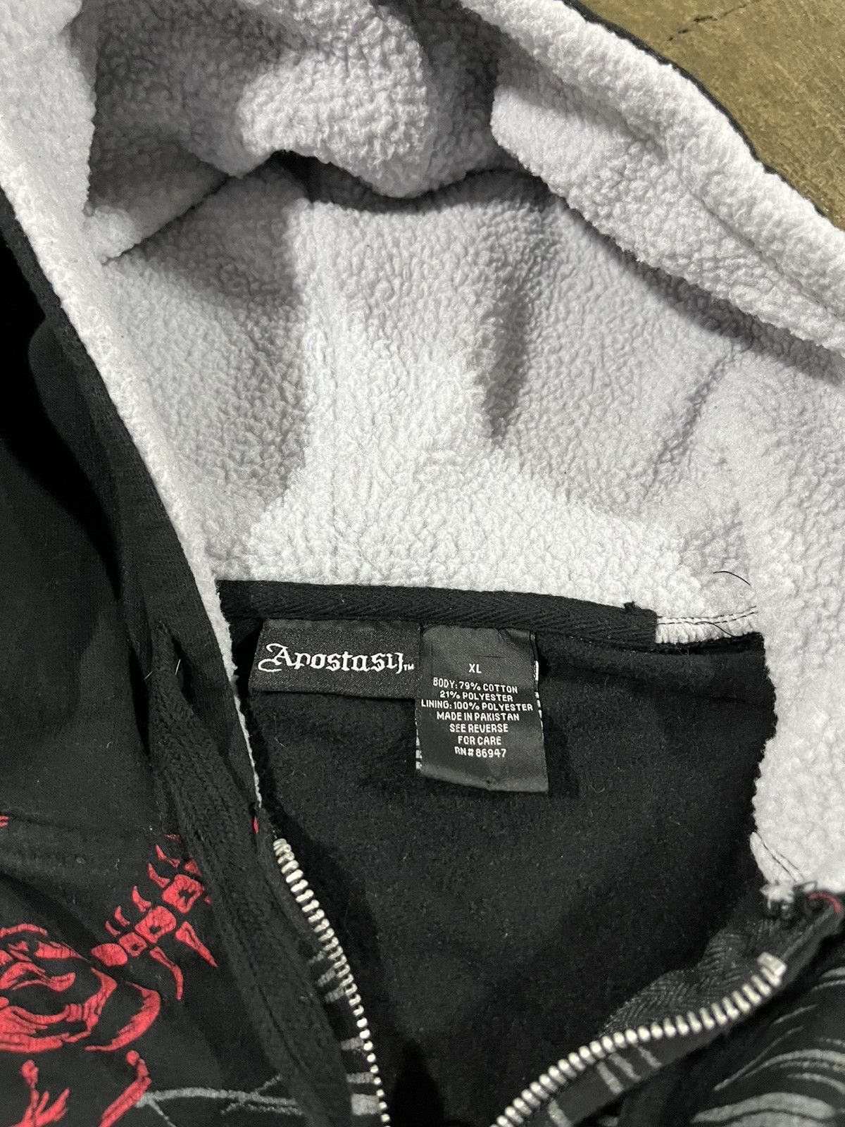 Affliction × JNCO × Vintage Crazy Y2K Affliction Style Zip-Up Hoodie Skull Grunge Skater Size US XL / EU 56 / 4 - 6 Thumbnail
