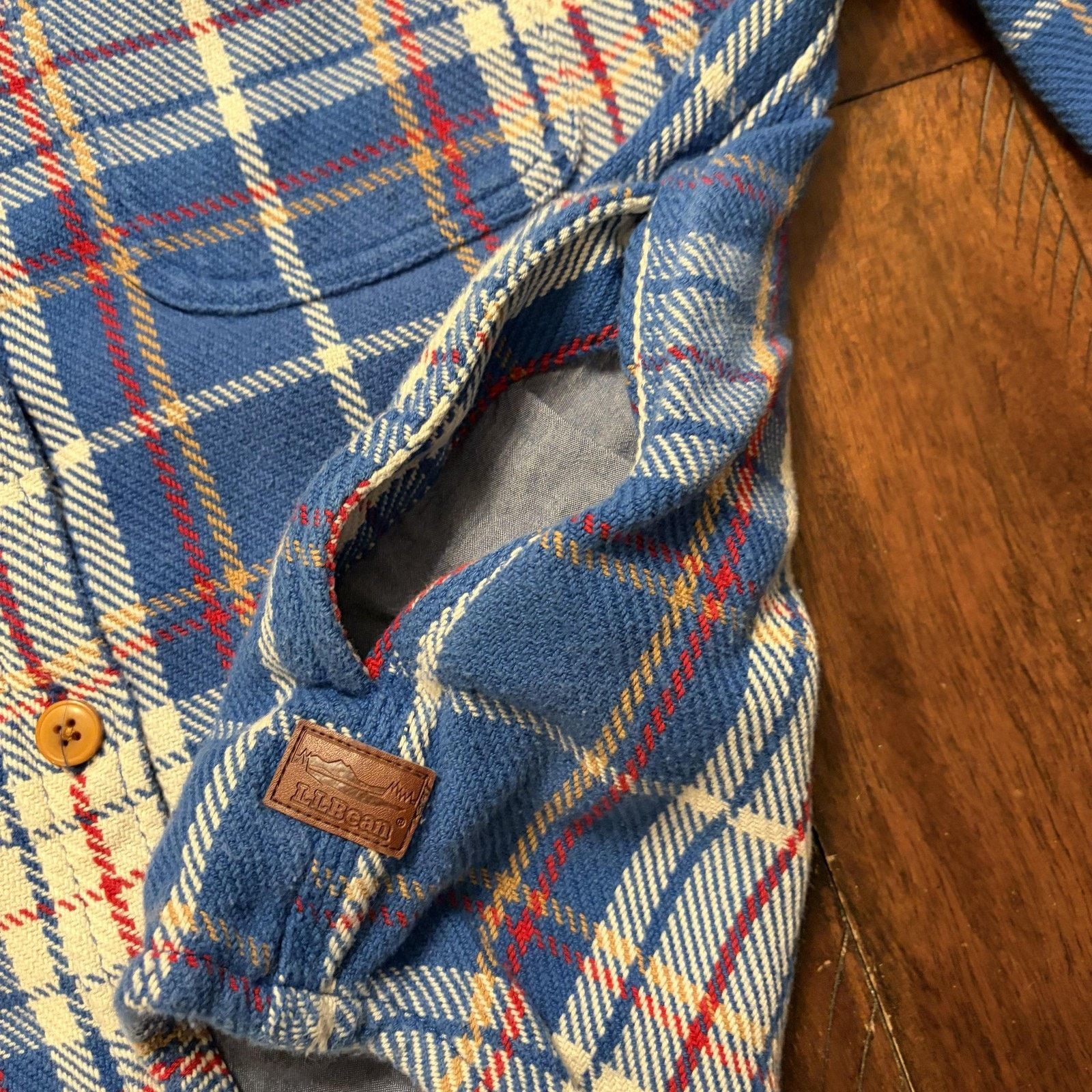 L.L. Bean L.L.Bean Shirt Womens L Flannel Lined Button Front Pockets Size L / US 10 / IT 46 - 7 Thumbnail