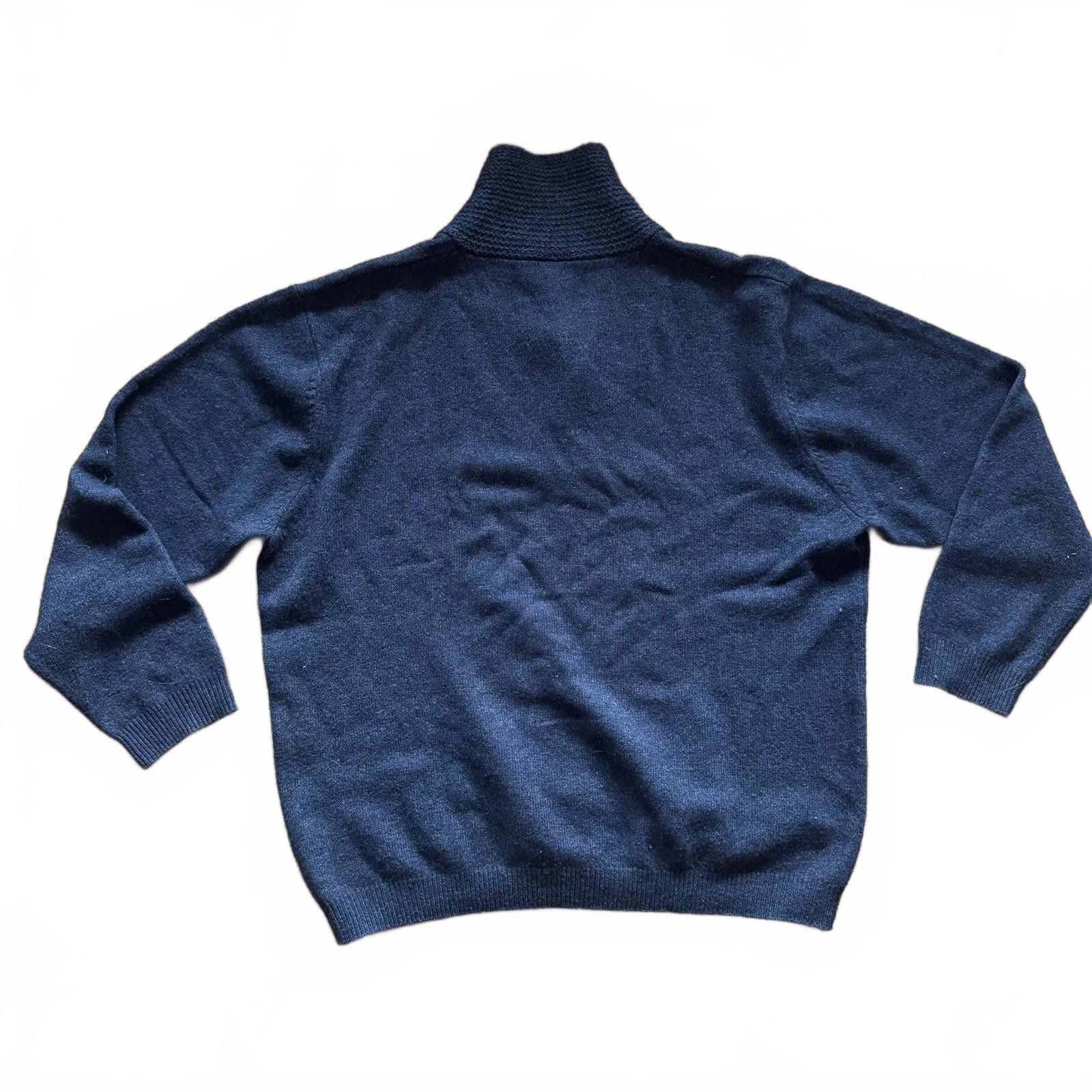 Jos. A. Bank Jos. A. Bank Men's XL Lambswool Blend Sweater Navy Blue Size US XL / EU 56 / 4 - 3 Thumbnail
