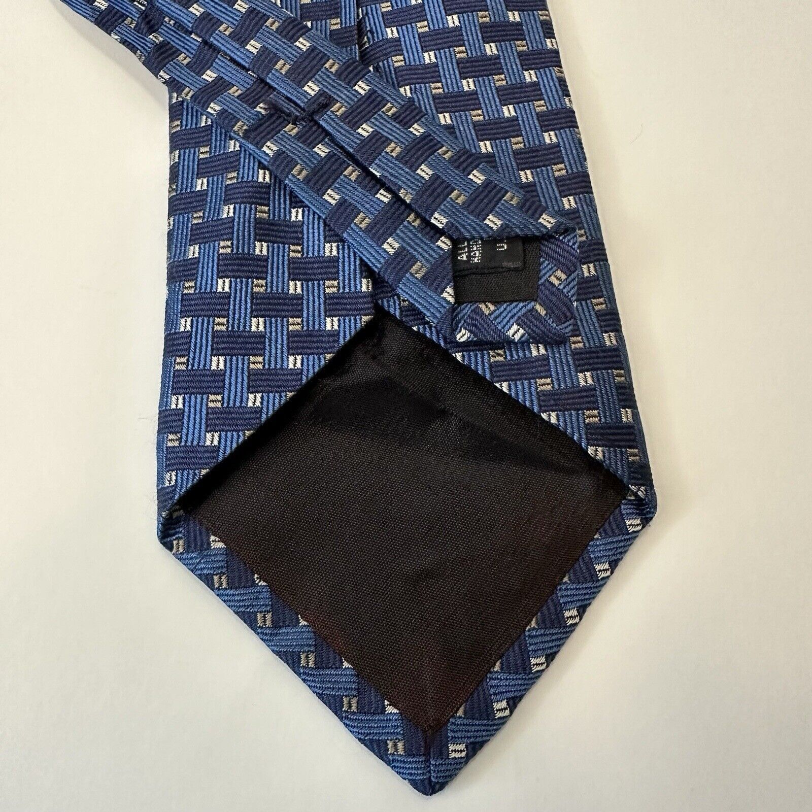 Jos. A. Bank Jos A. Bank, Collection Men's Neck Tie Blue w/Grays Silk USA Size ONE SIZE - 7 Thumbnail