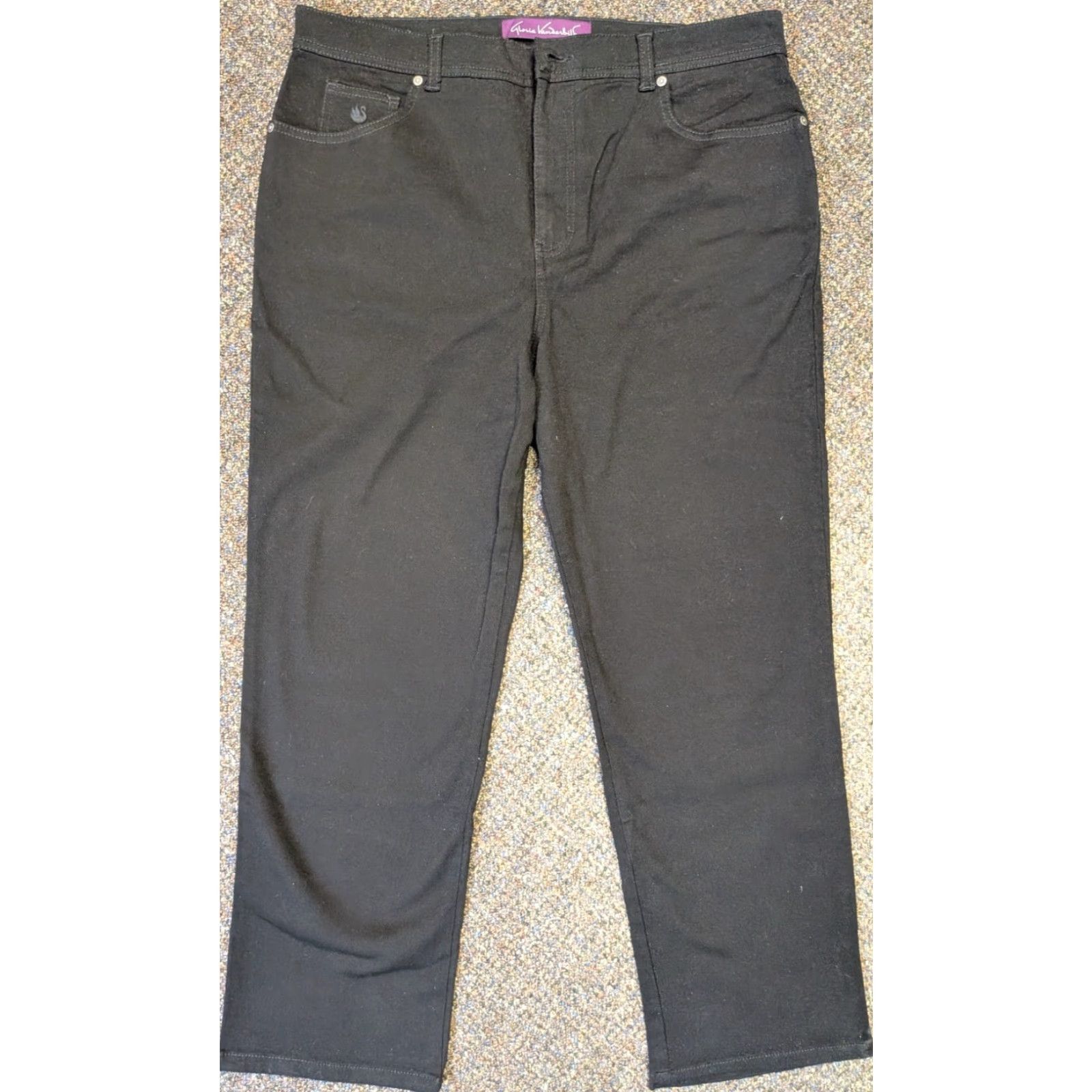 Gloria Vanderbilt Gloria Vanderbilt Amanda Classic Fit 16P Petite Stretch Short Womens Black Jeans Size 38" / US 16 / IT 52 - 2 Thumbnail