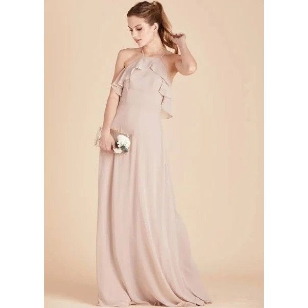 Other NEW Birdy Grey Jules Champagne Maxi Dress XL Ruffled Halter Size XL / US 12-14 / IT 48-50 - 9 Thumbnail