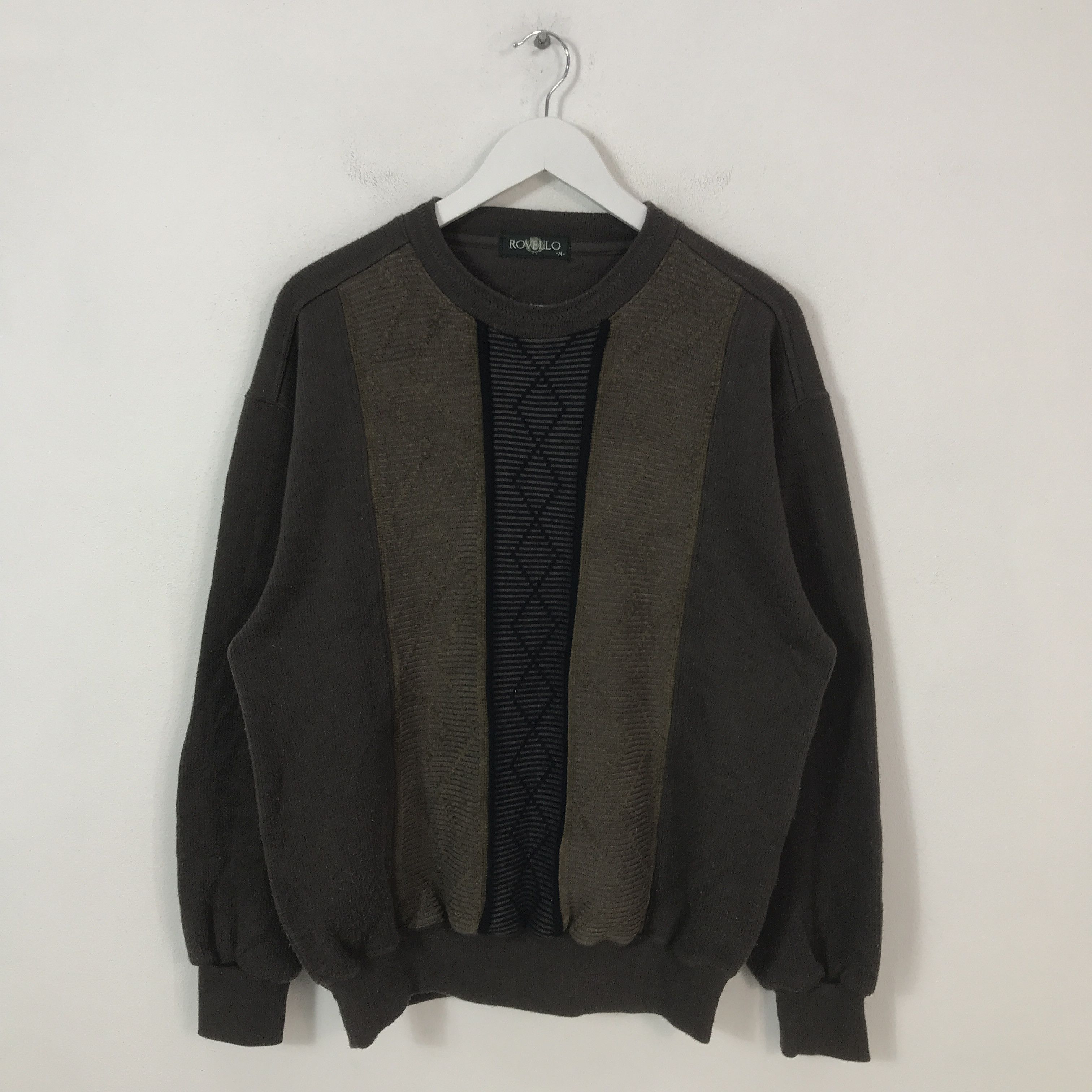 Japanese Brand Vintage Rovello sweatshirt Patchwork style K66B17 Size US L / EU 52-54 / 3 - 1 Thumbnail