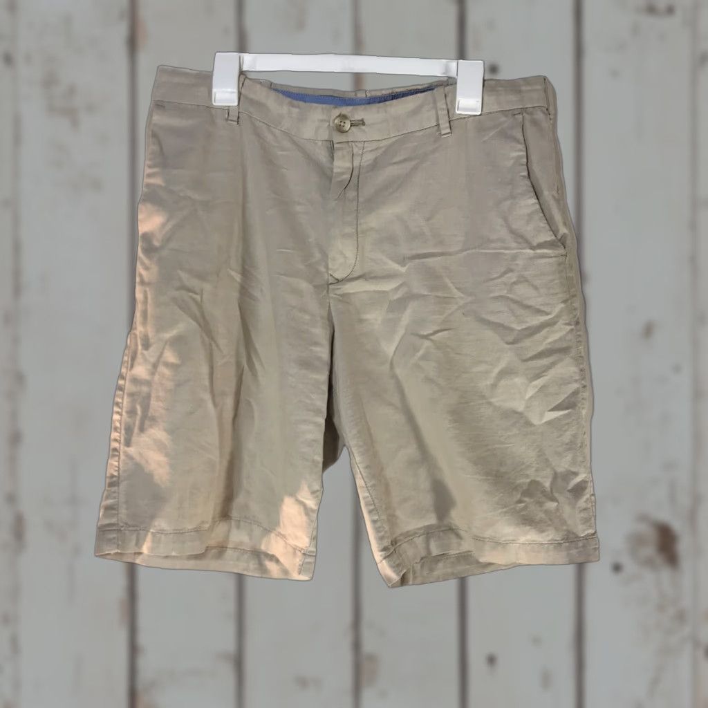 Izod VINTAGE IZOD Men's Khaki Cotton Chino Shorts Size 34 Casual Summer Breathable Beige Size US 34 / EU 50 - 1 Thumbnail