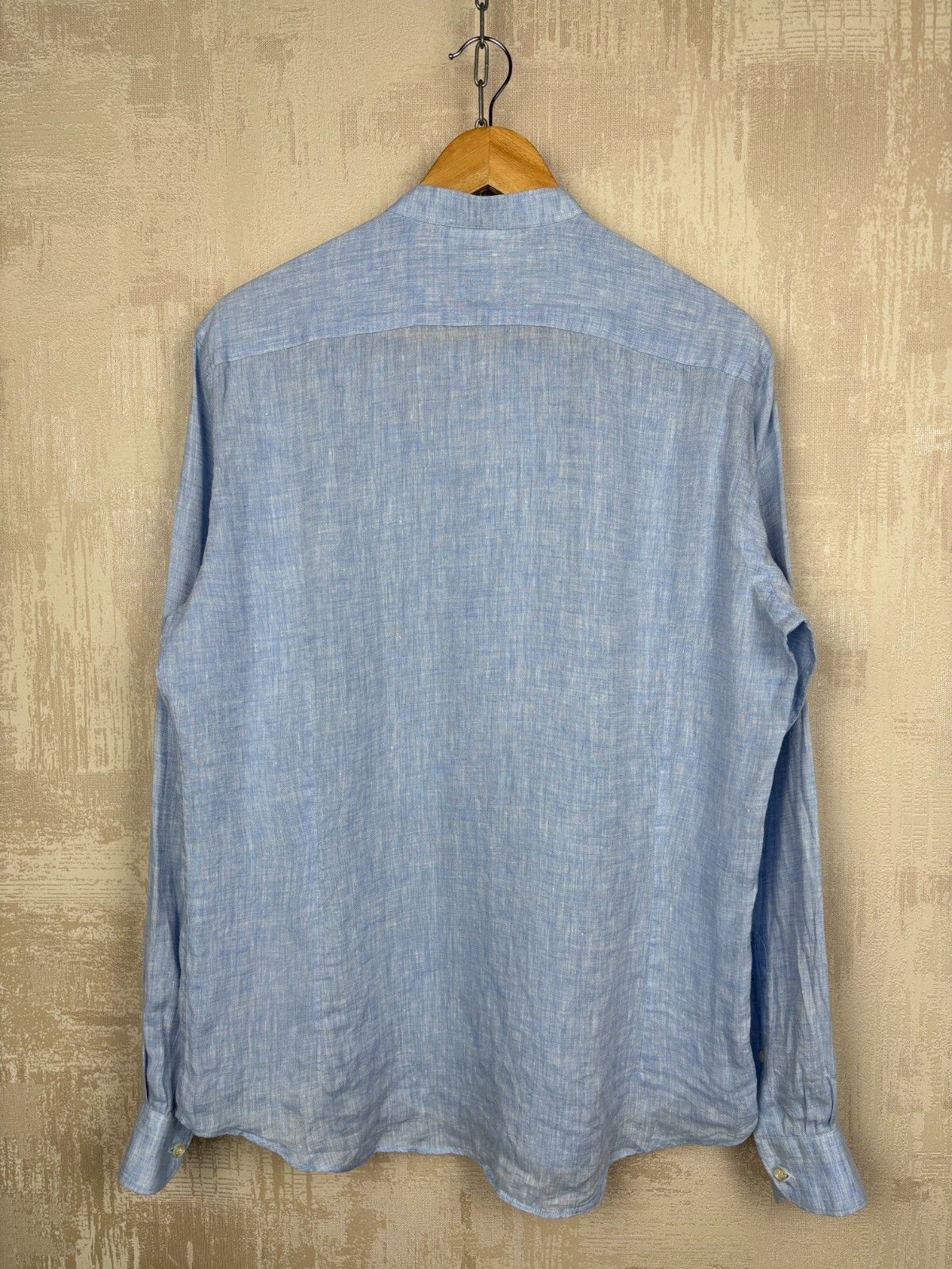 Other Asole & Bottoni Linen Grandad Collar Shirt Size 41 / 16 Size US L / EU 52-54 / 3 - 11 Thumbnail