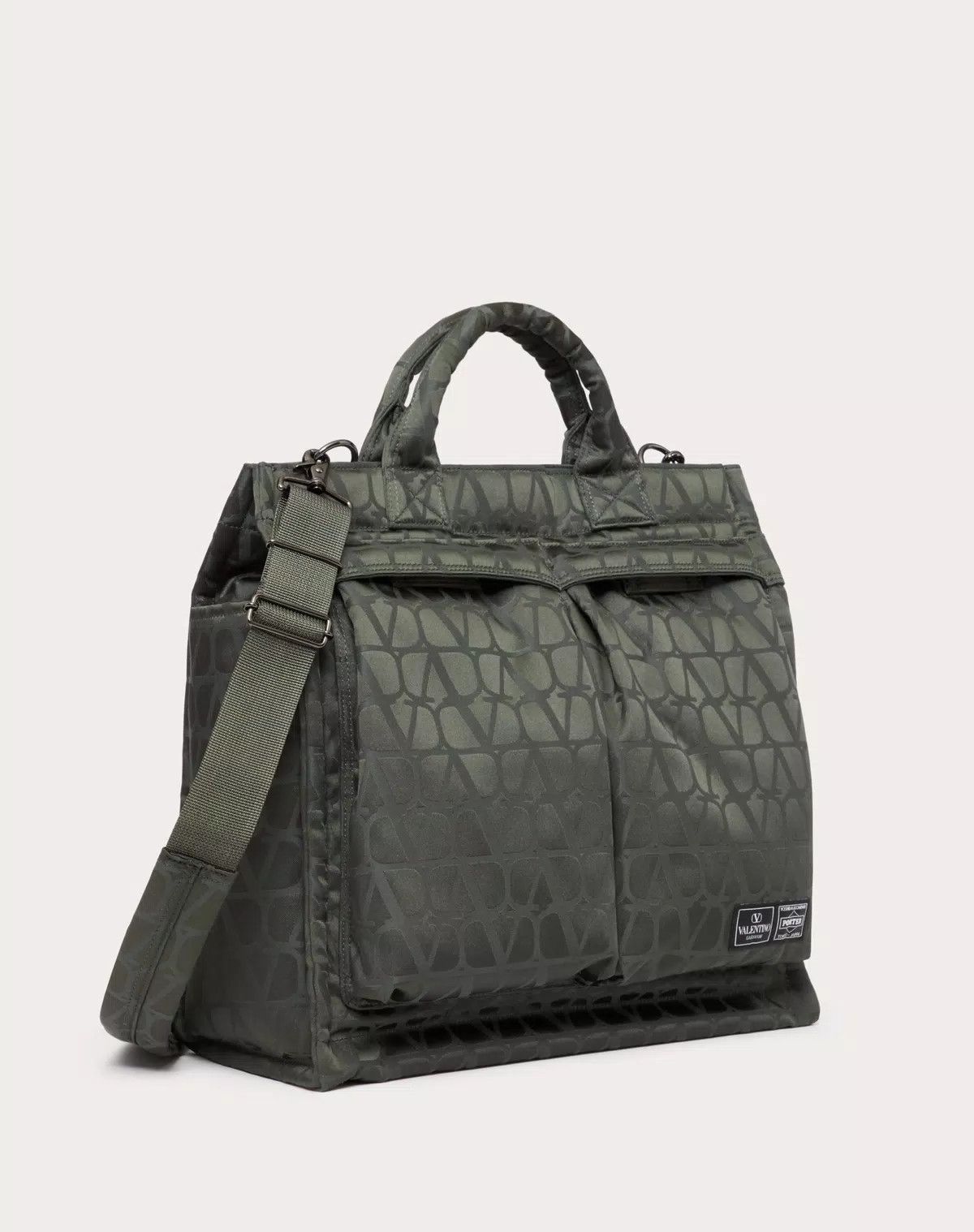 Valentino oc11z0725 Size: OS/ Porter Vertical Tote Bag in Khaki/Green Size ONE SIZE - 2 Thumbnail