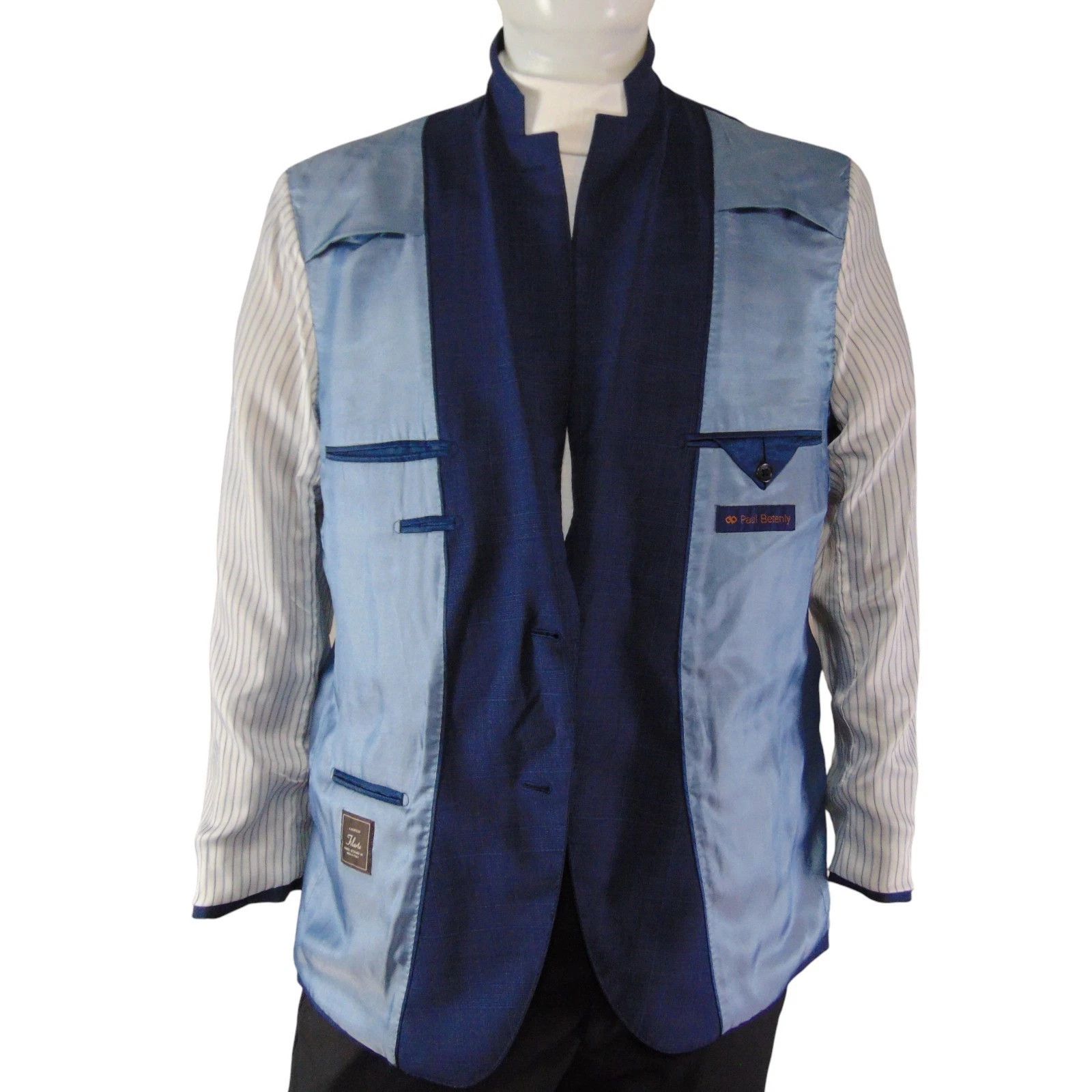 Other Paul Betenly Blue Plaid Blazer 46 Two Button Size 46R - 8 Thumbnail