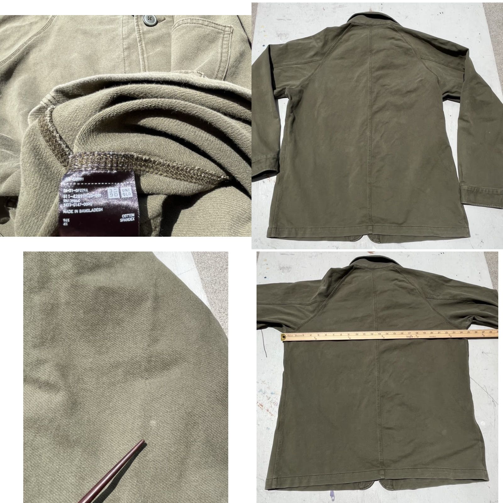 Uniqlo Uniqlo Men's Shirt Beige Green Button-Up Work Uniform Field Outerwear L Size US L / EU 52-54 / 3 - 8 Thumbnail