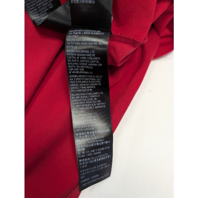 Balenciaga o1rshd1 Sweetheart Dry Jersey Medium Fit T-Shirt in Red Size US L / EU 52-54 / 3 - 21 Thumbnail