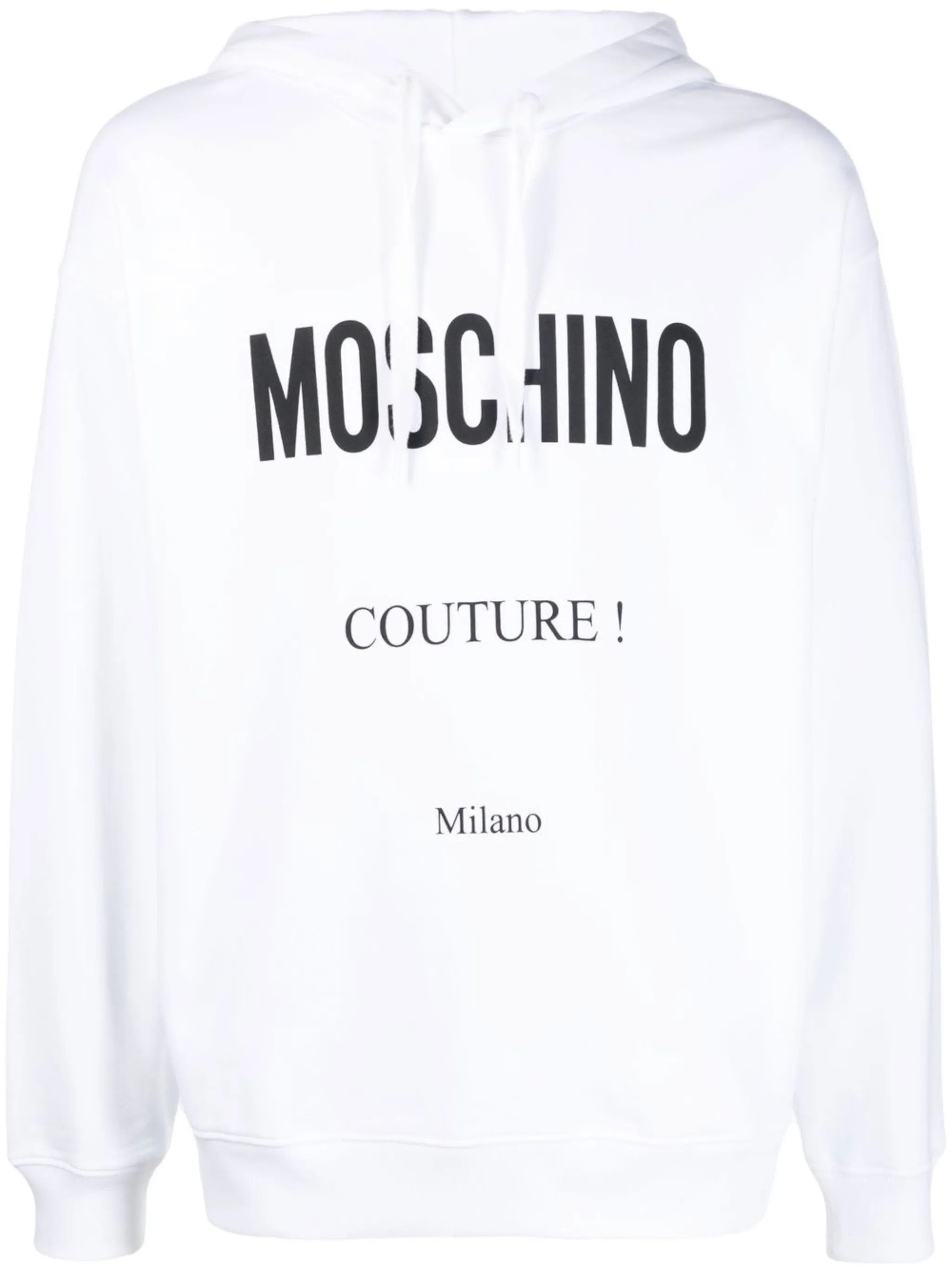 Moschino o1y0225 Logo Embellished Hoodie in White Size US S / EU 44-46 / 1 - 1 Thumbnail