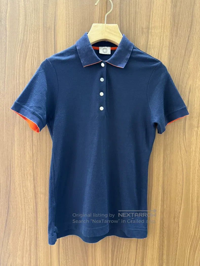 Hermes Hermes Navy blue polo shirt Size M / US 6-8 / IT 42-44 - 1 Thumbnail