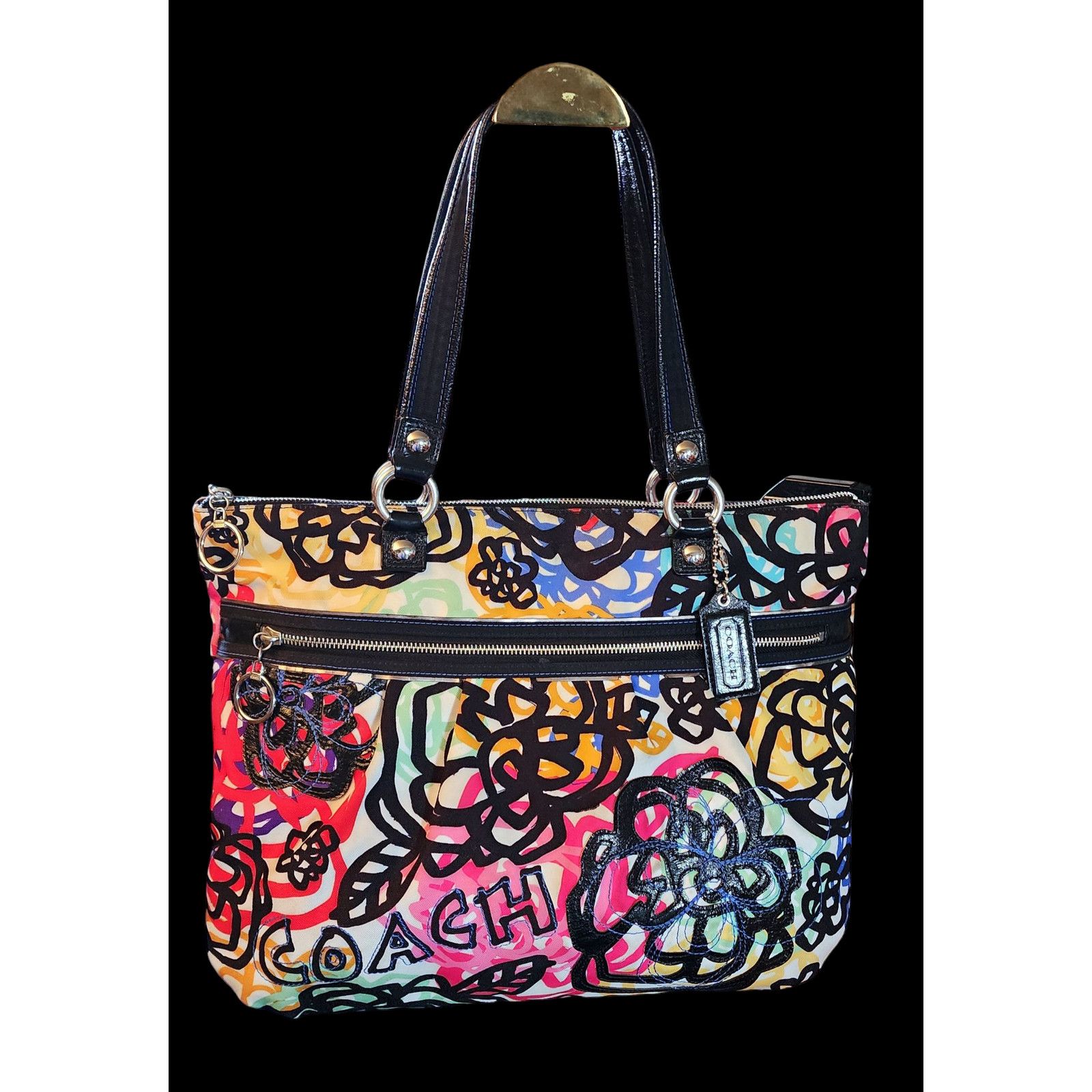 Coach Coach graffiti poppy glam, shoulder with matching wallet. Size ONE SIZE - 2 Thumbnail