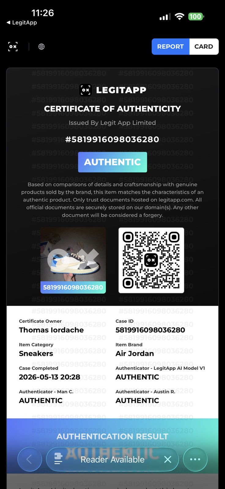 Fragment Design × Jordan Brand × Travis Scott Jordan 1 low og sp Travis Scott Fragment Size US 8.5 / EU 41-42 - 15 Thumbnail