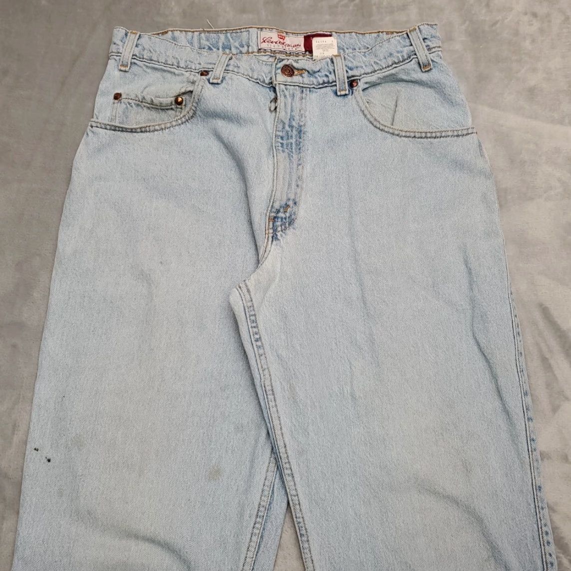 Denime VTG Levi's Jeans Men 34x38 Blue 545 Denim Loose Fit Straight Leg 90s Mens Size US 34 / EU 50 - 3 Thumbnail