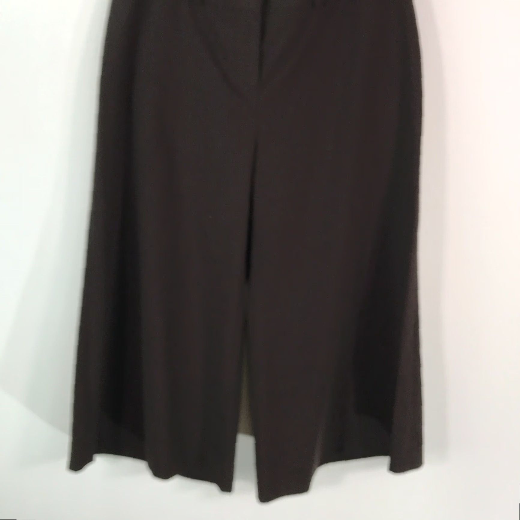 Willi Smith Willi Smith Womens Cropped Pants Wide Leg Brown Size 6 Regular Front Hook & Eye Zipper Size 28" / US 6 / IT 42 - 2 Thumbnail