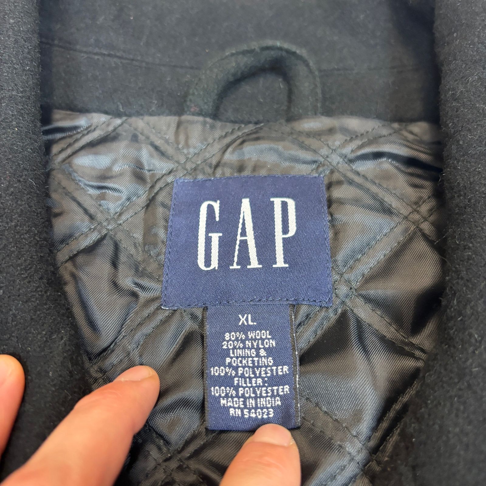 Gap Vintage Gap Wool Zip Jacket Men's XL Quilted Lined Coat y2k Size US XL / EU 56 / 4 - 4 Thumbnail
