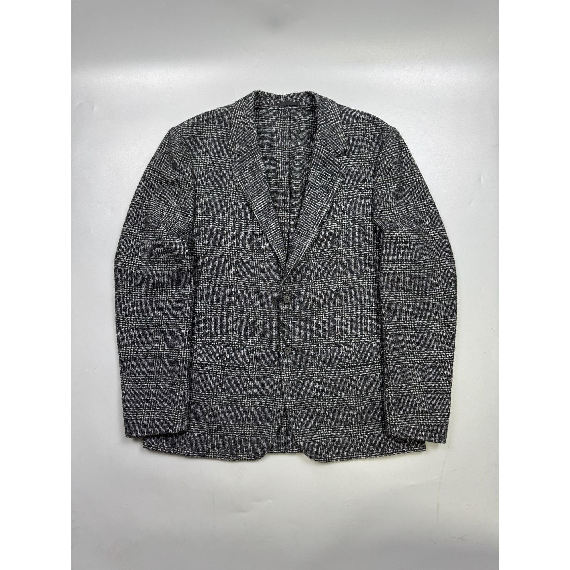 Allsaints AllSaints Soft Tweed Two Button Gray Blazer (Y1279) Size 44R - 1 Thumbnail