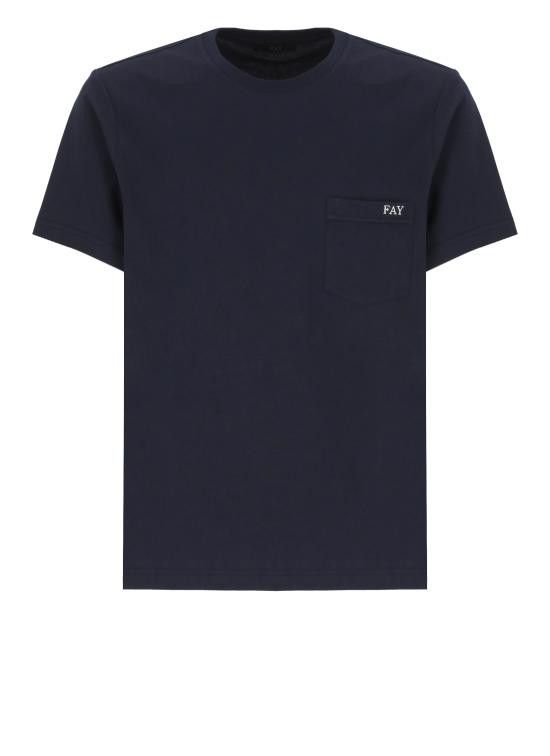Fay FAY Men T-Shirts NPMB3501280UCX U806 Blue Size US XXL / EU 58 / 5 - 1 Thumbnail
