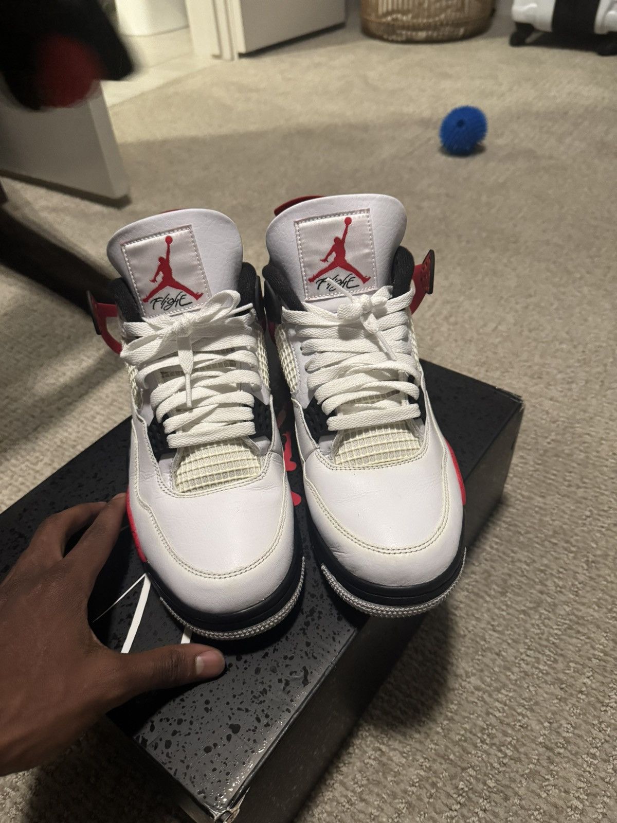Jordan Brand Jordan Retro 4 “Red Cement” Size US 9.5 / EU 42-43 - 5 Thumbnail
