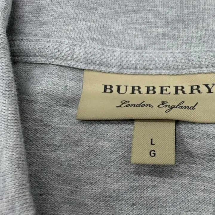Burberry Burberry Burberry Gray Logo Embroidered Casual Polo Shirt- Size US L / EU 52-54 / 3 - 5 Thumbnail