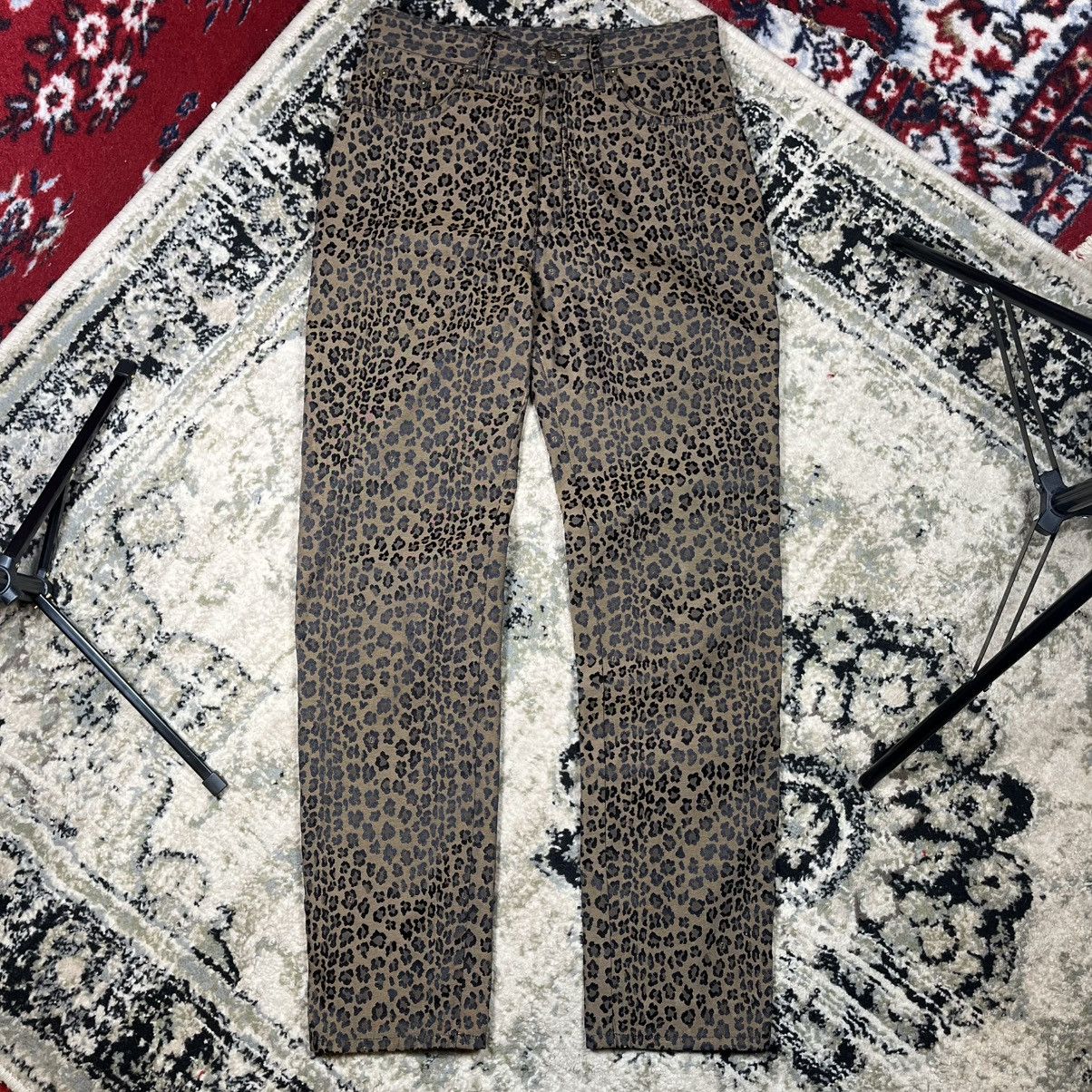 Fendi Vintage Monogram Y2K Luxury Fendi Jeans Leopard Print Pants Size 31" - 2 Thumbnail
