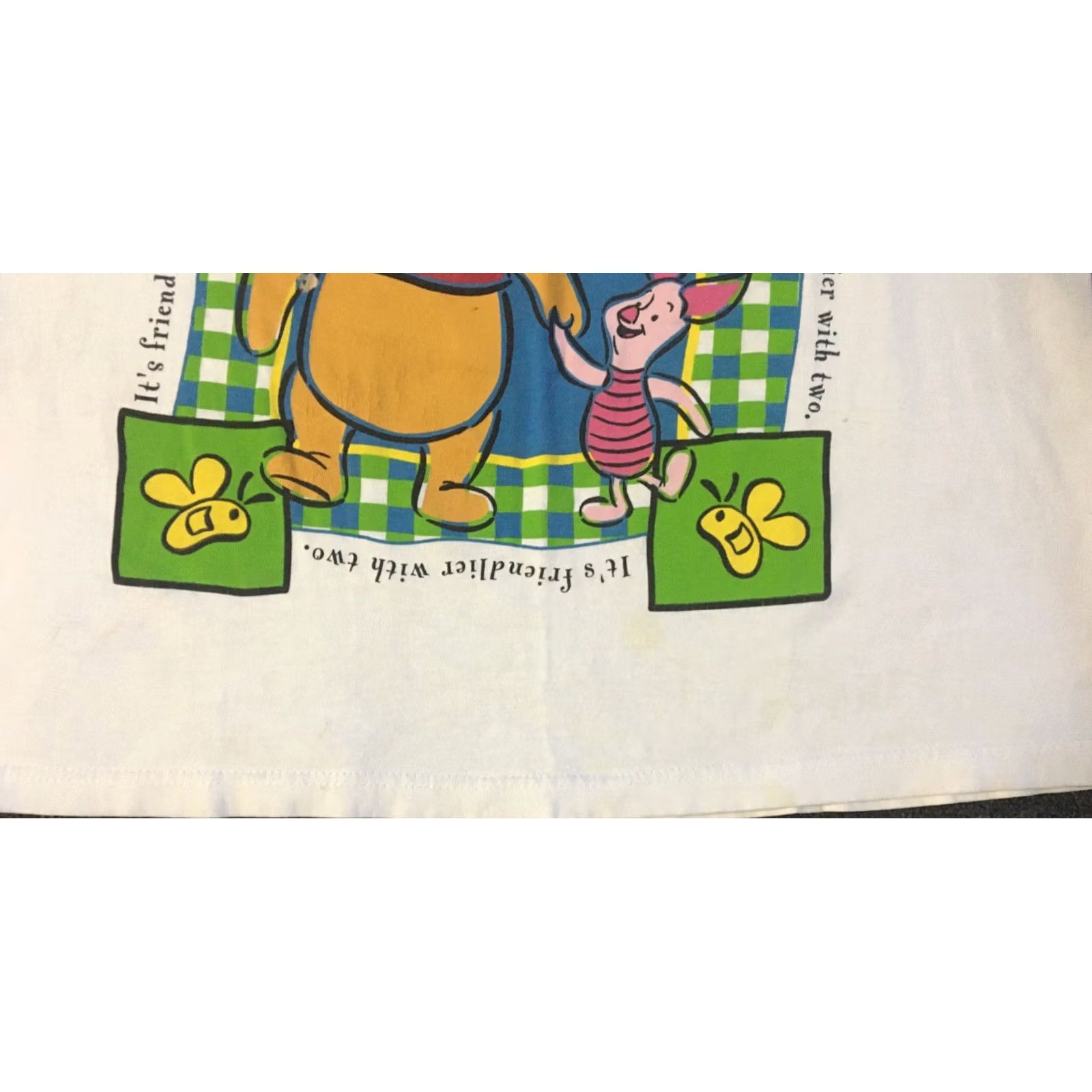 Disney VINTAGE 90s Winnie The Pooh Piglet Tank Top T-Shirt Mickey Mouse Disney Cartoon Grunge Fun White S Mens Fashion" Size US S / EU 44-46 / 1 - 3 Thumbnail