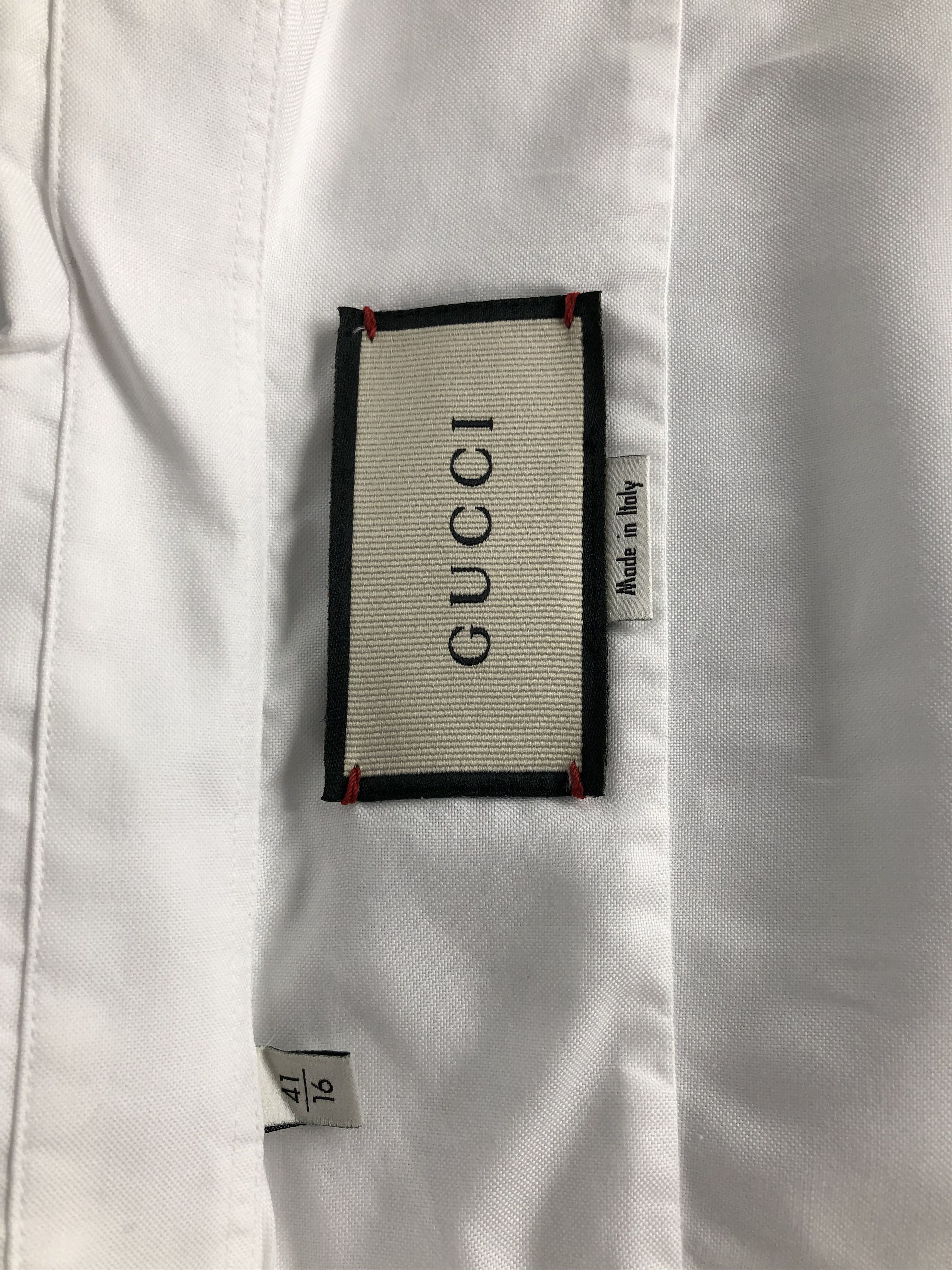 Gucci Gucci Band Cotton Shirt Size US L / EU 52-54 / 3 - 8 Thumbnail