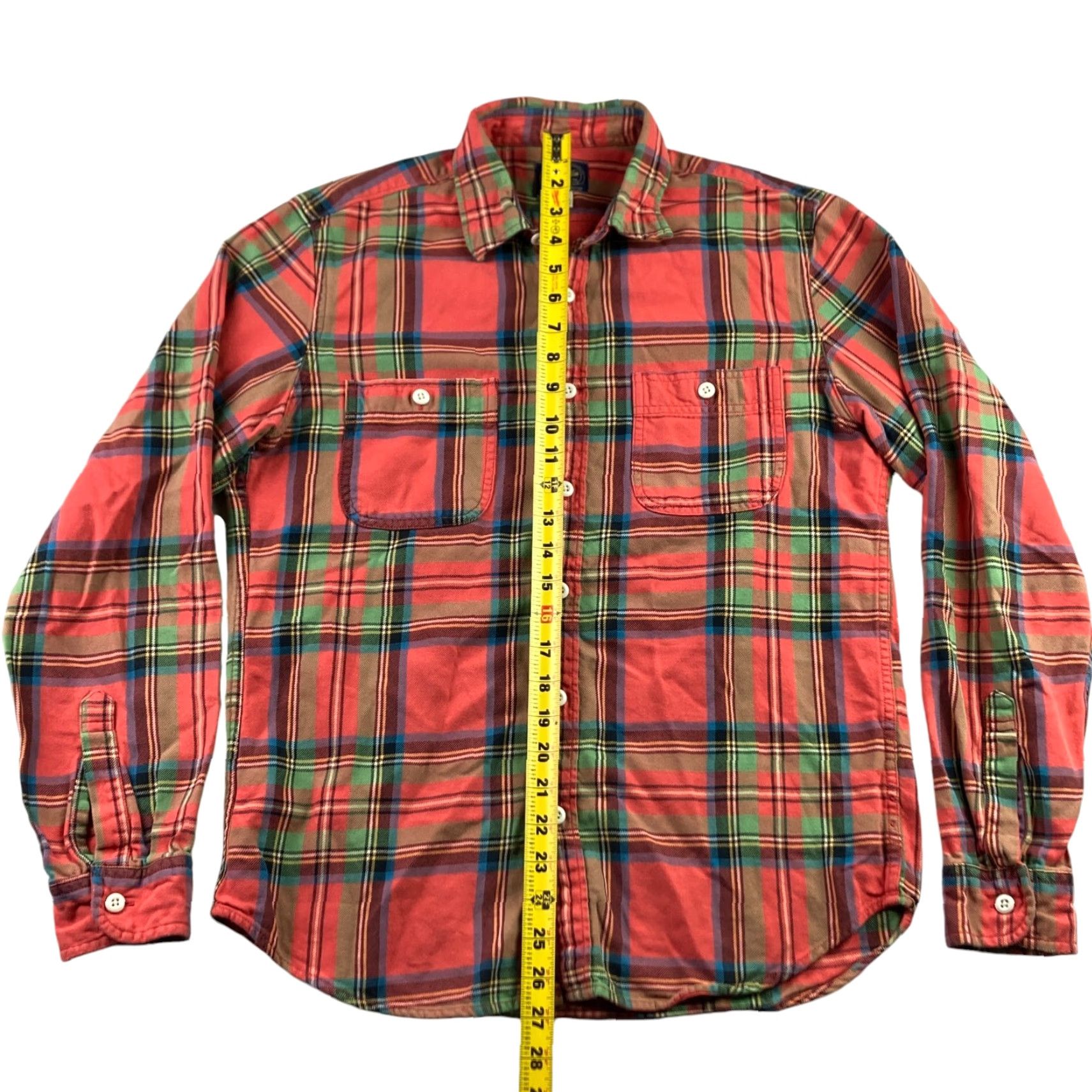 VINTAGE Men's Flannel Shirt Plaid Work Shirt Long Sleeve