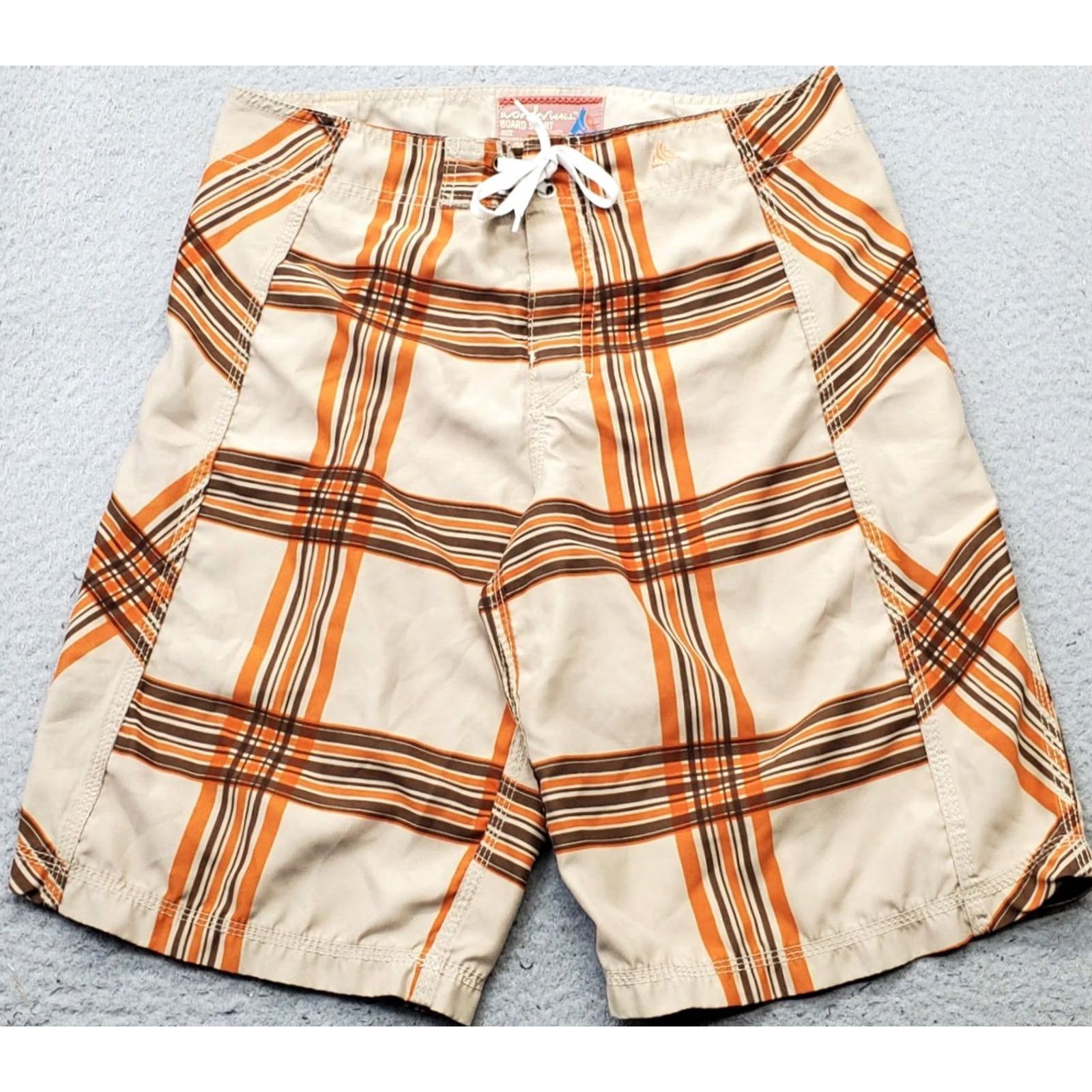 Vintage Wonderwall Mens Board Shorts 32 Multi Plaid Ocean Surfing Drawstring Waist Size US 32 / EU 48 - 2 Thumbnail