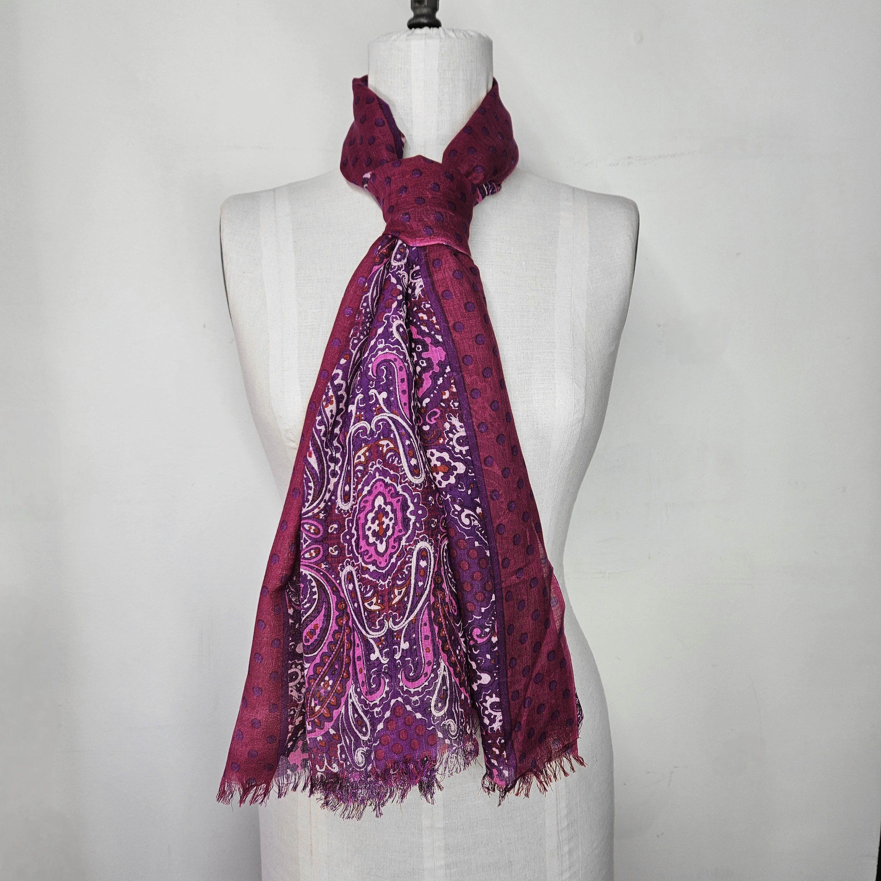 Banana Republic Banana Republic 60x37" Sarong Scarf Silk Wool Floral Paisley Size ONE SIZE - 3 Thumbnail