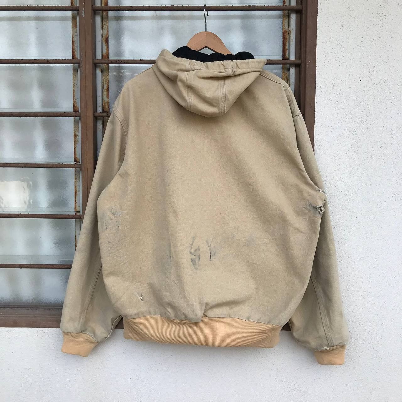 Carhartt × Vintage VINTAGE CARHARTT CANVAS JUMPER TRASHED DISTRESSED HOODIE Size US L / EU 52-54 / 3 - 6 Thumbnail