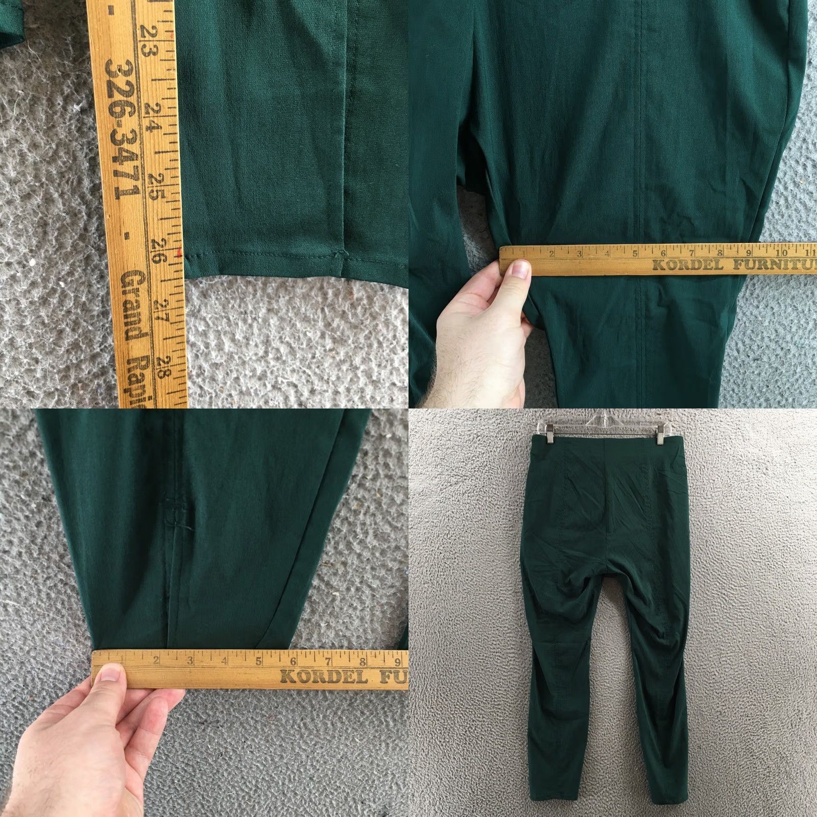 H&M H&M Skinny Pants Womens 14 Green High Rise Side Zip Slim Fit Stretch Casual NEW Size 36" / US 14 / IT 50 - 8 Thumbnail