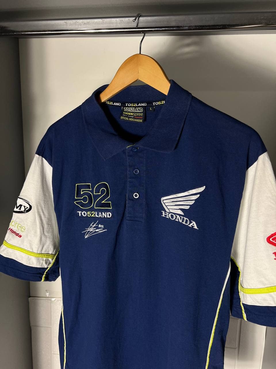 NASCAR VINTAGE HONDA MOTORCYCLE RETRO RACING T-SHIRT Y2K 90s Size US L / EU 52-54 / 3 - 7 Thumbnail