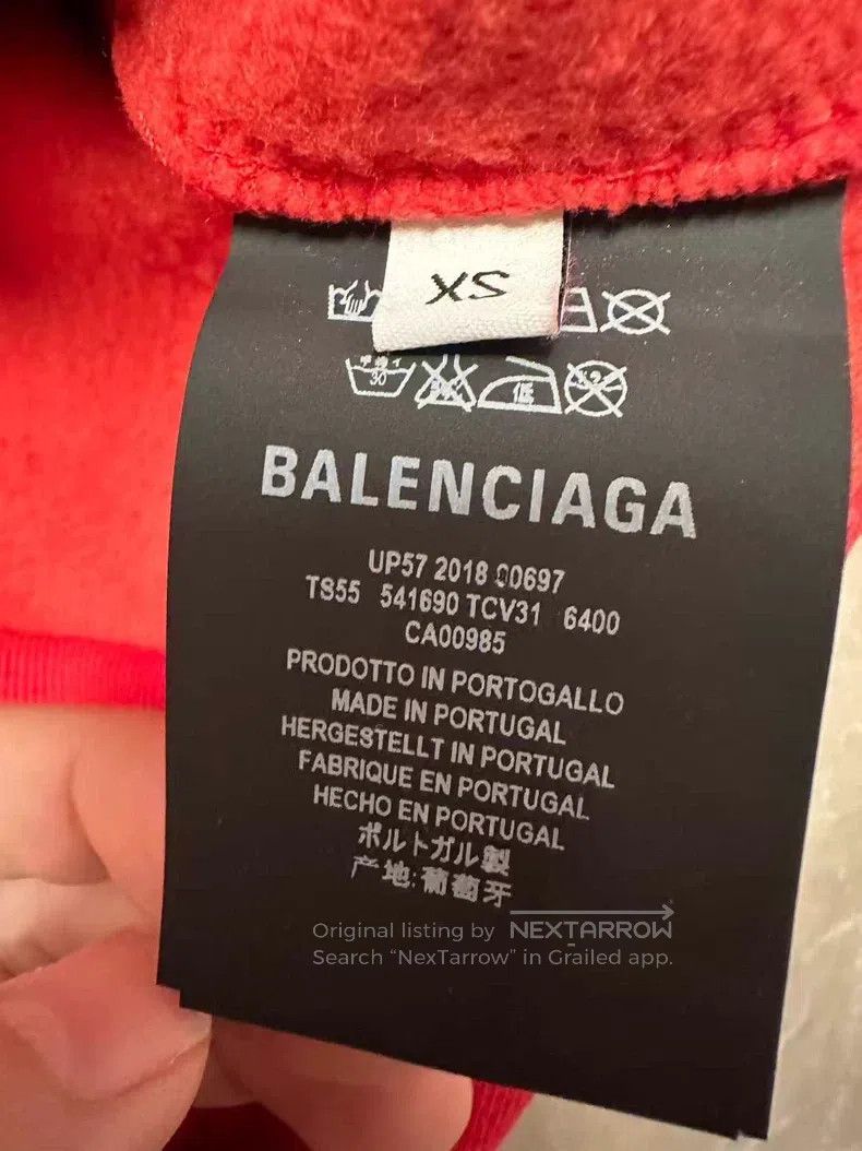 Balenciaga Balenciaga Red Wheat Hooded Sweatshirt Size US L / EU 52-54 / 3 - 3 Thumbnail