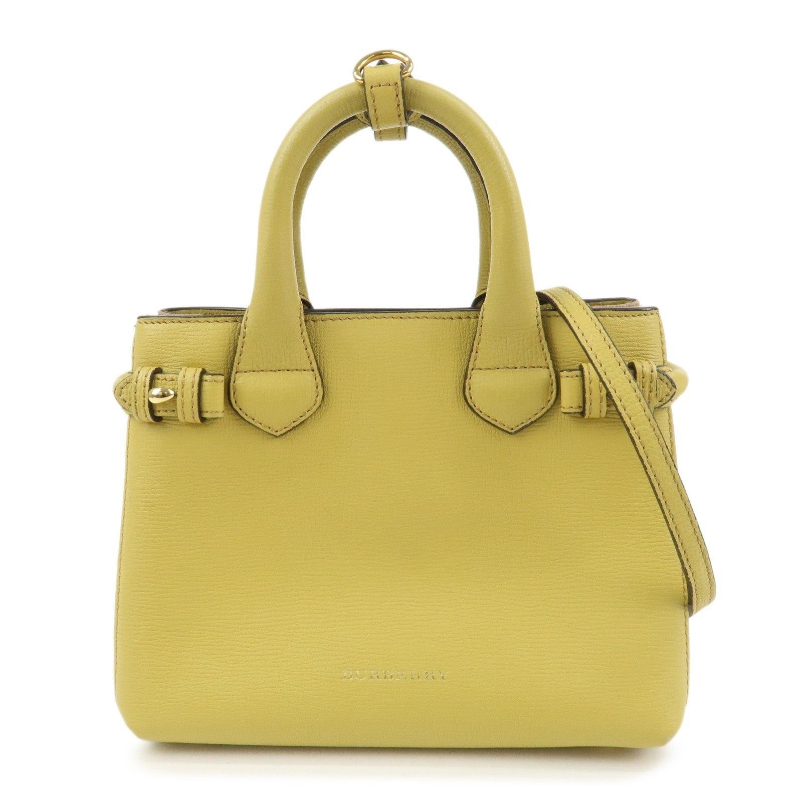 Burberry Burberry Banner Mini Leather Shoulder Bag Yellow Size ONE SIZE - 1 Thumbnail