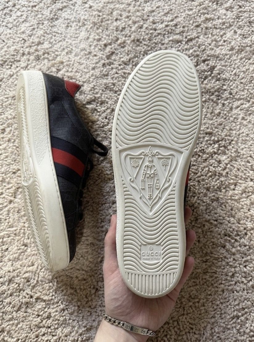 Gucci Gucci Ace GG Supreme Black Size US 8.5 / EU 41-42 - 3 Thumbnail