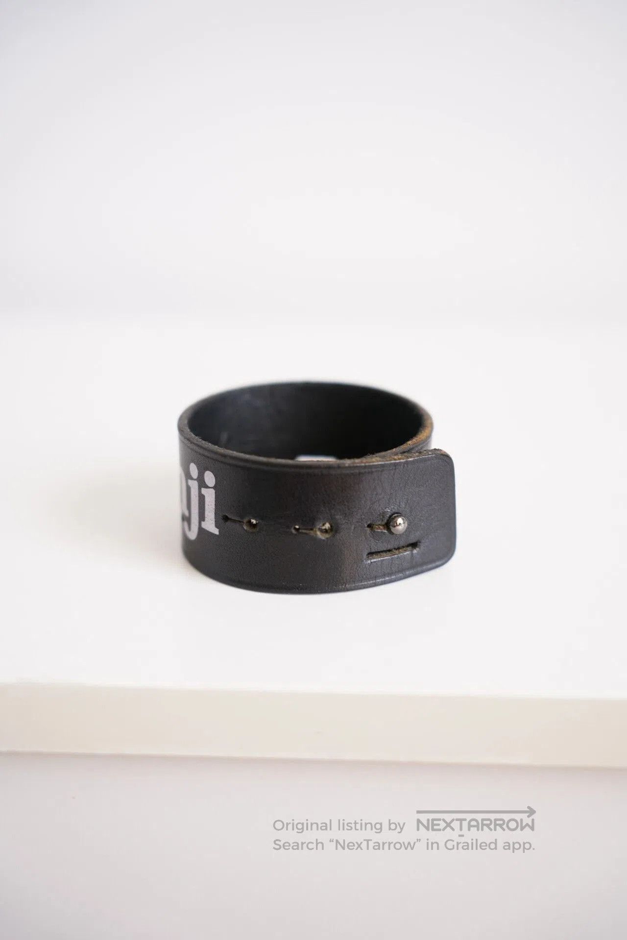 Yohji Yamamoto Yohji Yamamoto Leather Wristband with Logo. Size ONE SIZE - 3 Thumbnail