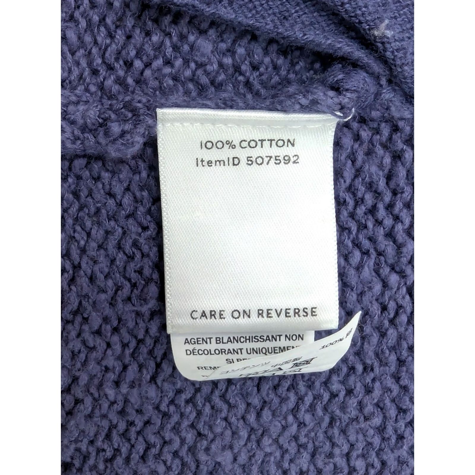 Vintage L.L. Bean Signature Cardigan Women XS Blue Cotton Knit Open Front Ribbed Sweater Size XS / US 0-2 / IT 36-38 - 5 Thumbnail