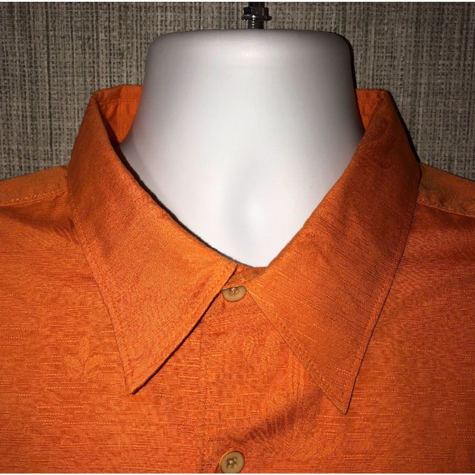Tommy Bahama Tommy Bahama Shirt Mens Orange Long Sleeve Button Front Size XL Size US XL / EU 56 / 4 - 3 Thumbnail