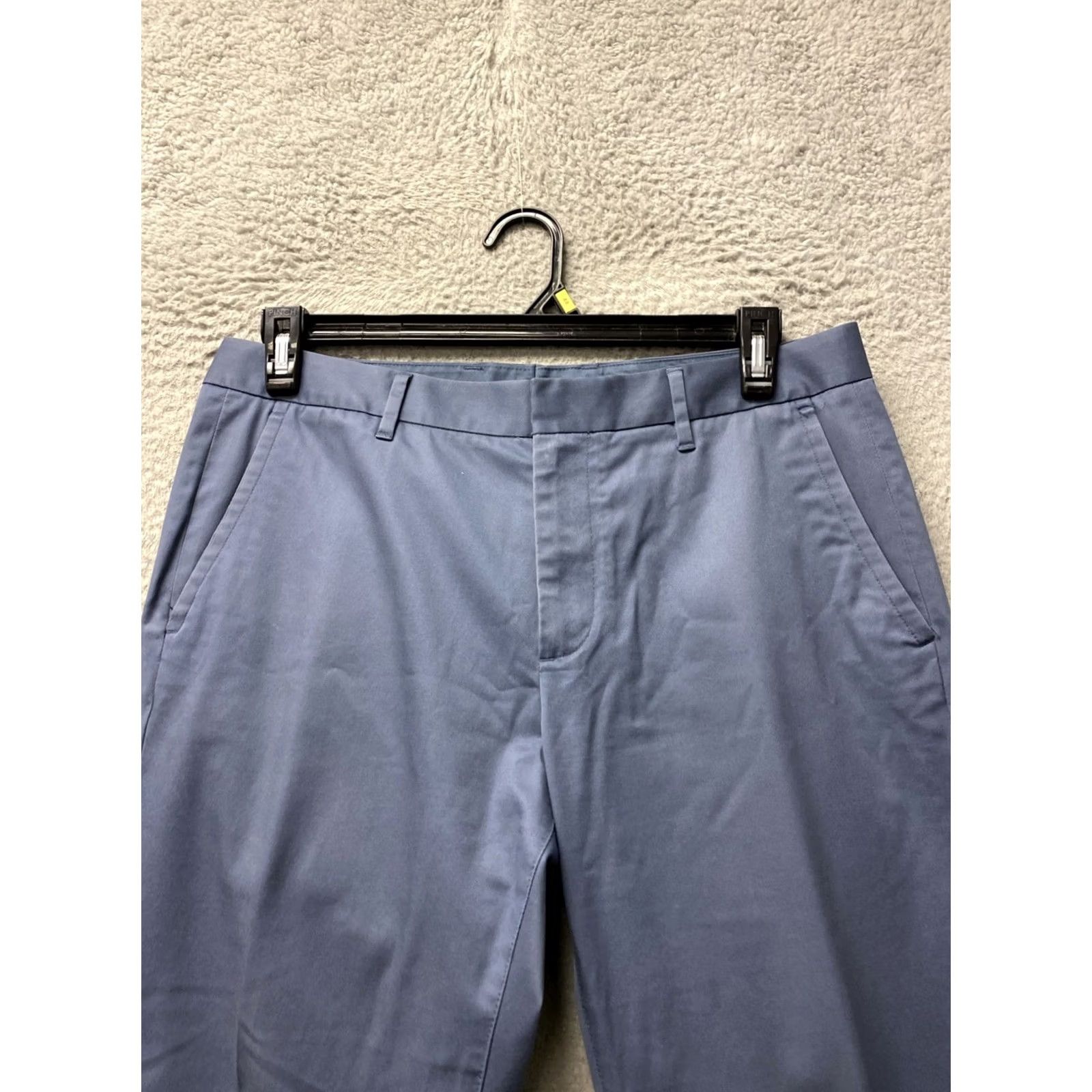 Bonobos Bonobos Pants Mens 33x32 Dusty Blue Stretch Cotton Slim Flat Front Zip Button Chino Casual Business Tapered Inseam 32in Regular 33 Mens Size US 33 - 2 Thumbnail